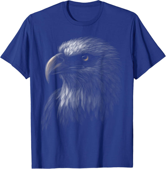 Cute Bald Eagle Head Black Art for Lovers Eagles Birds T-Shirt - T-Shirt | Royal
