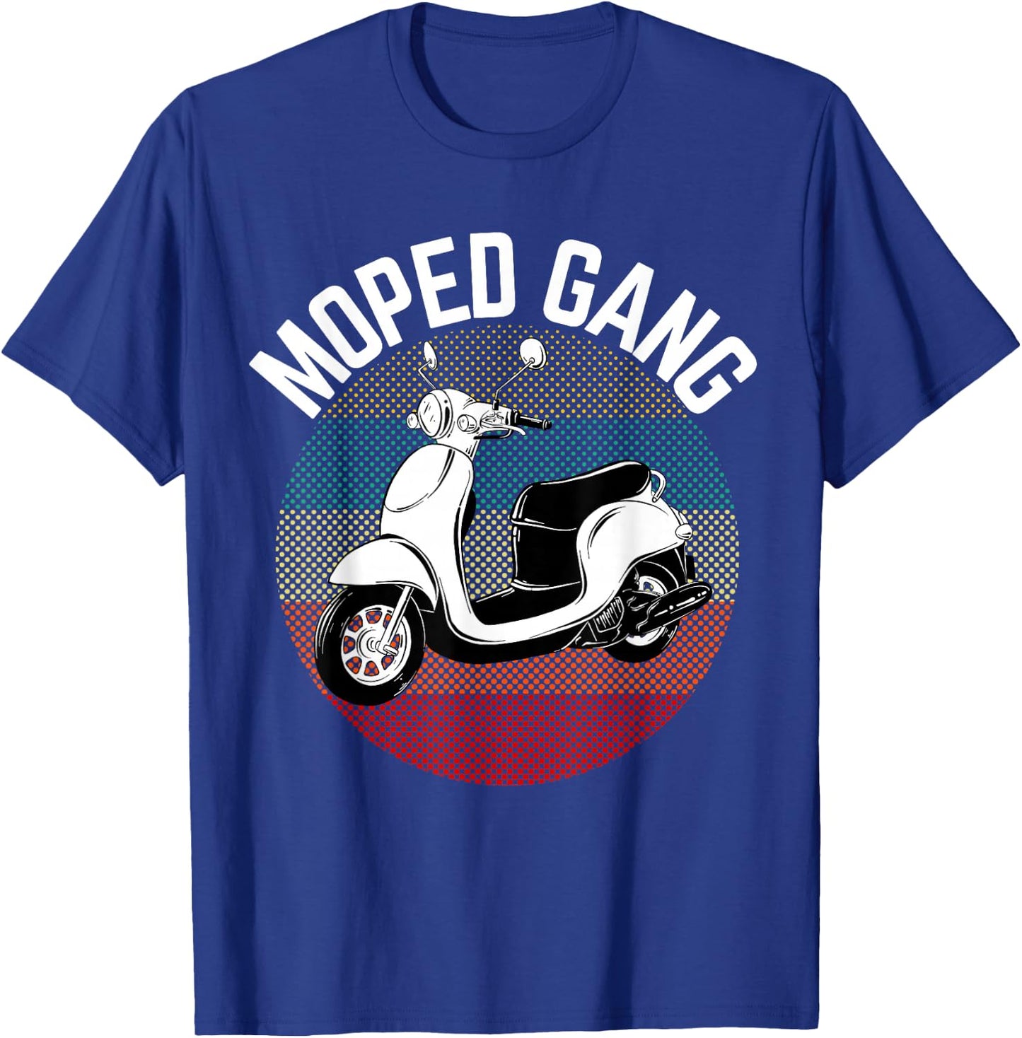 Moped Driver Gift Moped Gang Vintage Scooter Motorcycle T-Shirt - T-Shirt | Royal