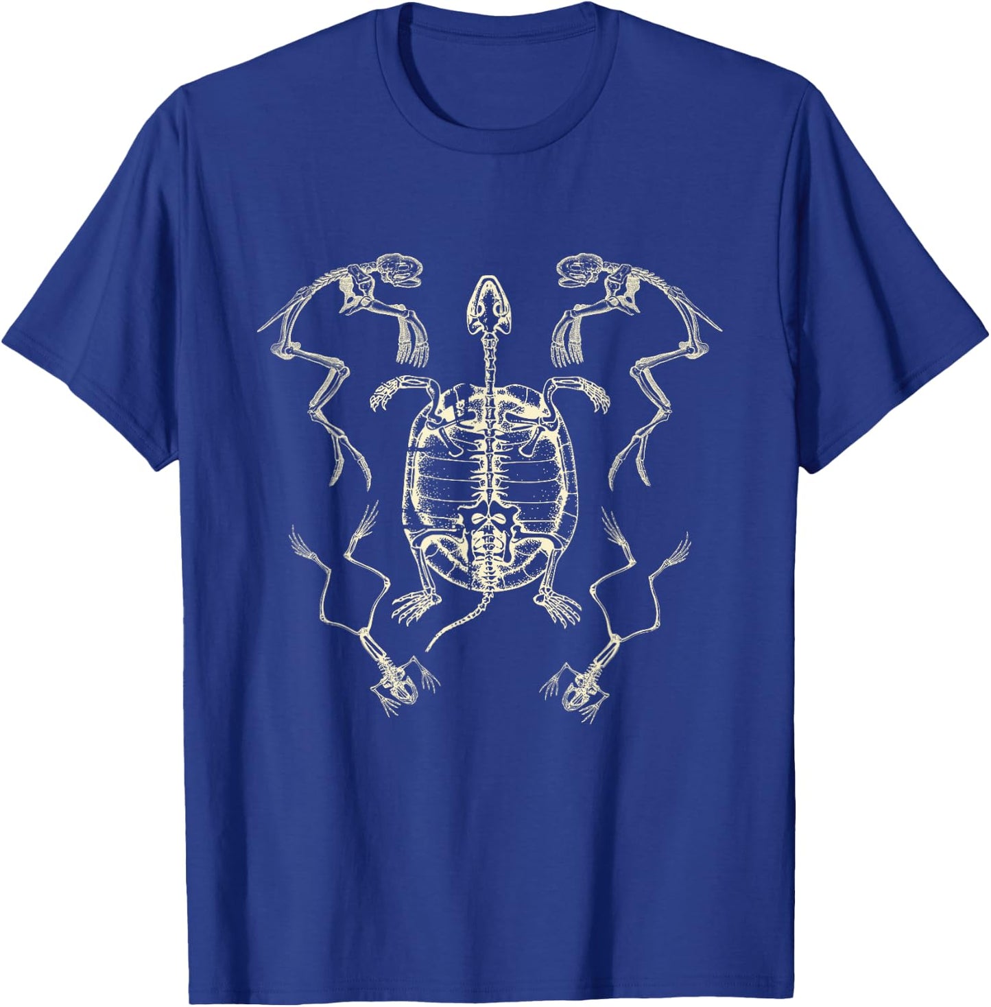 Goblincore Aesthetic Frog and Turtle Dark Academia Skeleton T-Shirt - T-Shirt | Royal