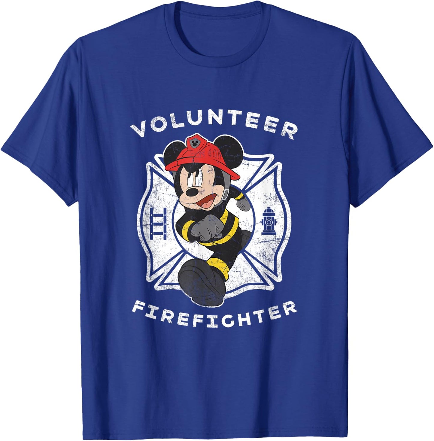 Disney Mickey and Friends Mickey Mouse Volunteer Firefighter T-Shirt - T-Shirt | Royal