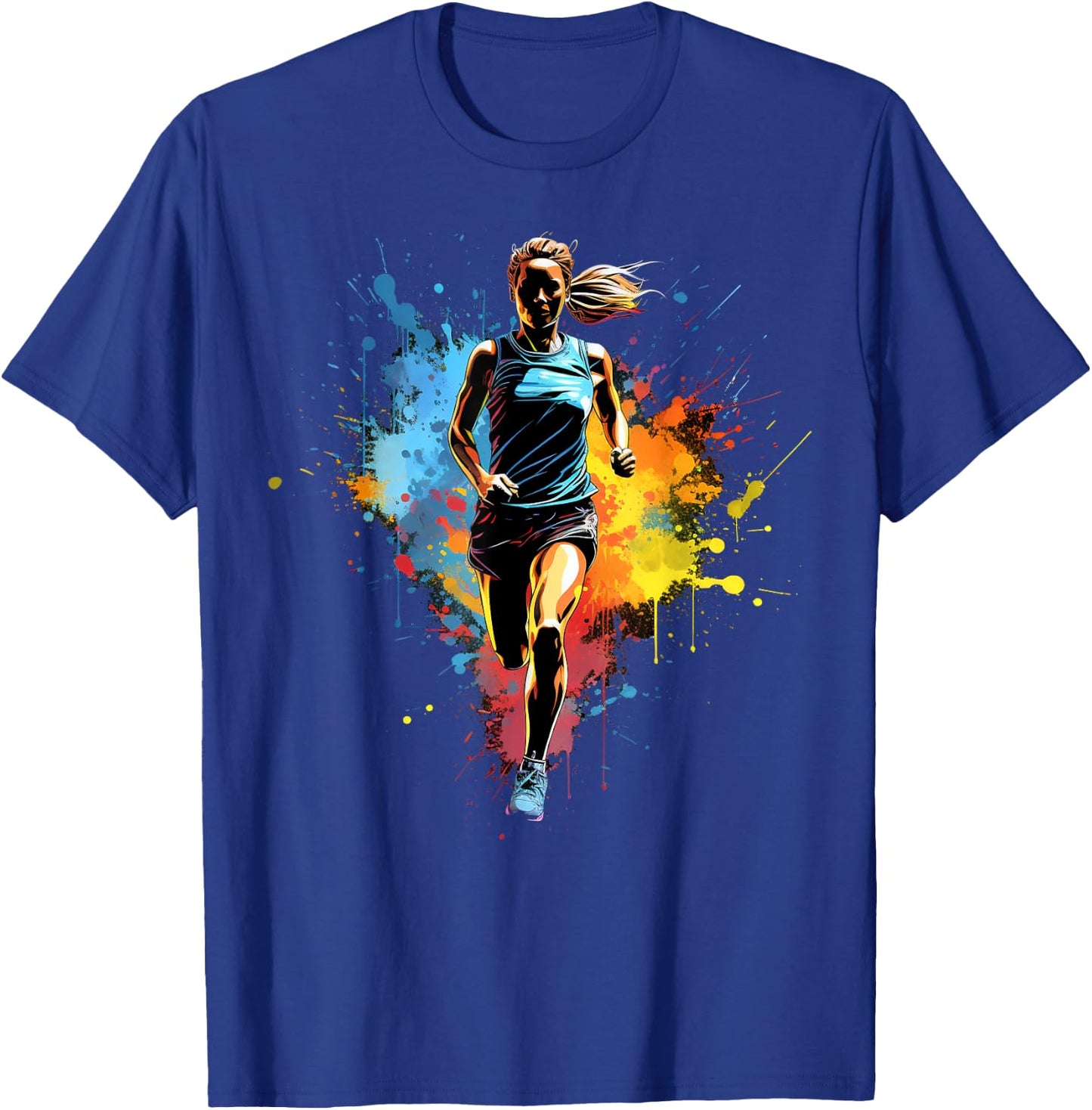 Cross country runner Girl on Cross Country Running T-Shirt - T-Shirt | Royal