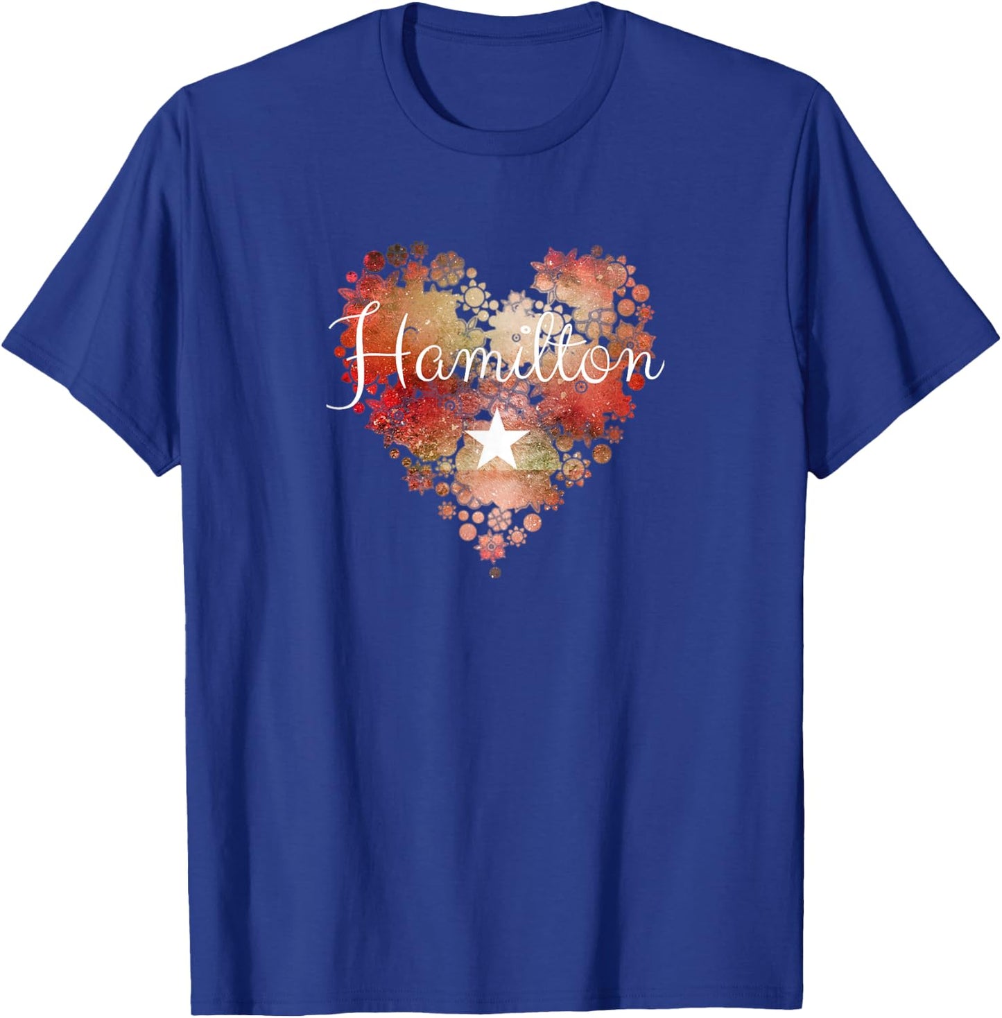 I Love Hamilton Heart | Gift Teenage Girl Women T-Shirt - T-Shirt | Royal