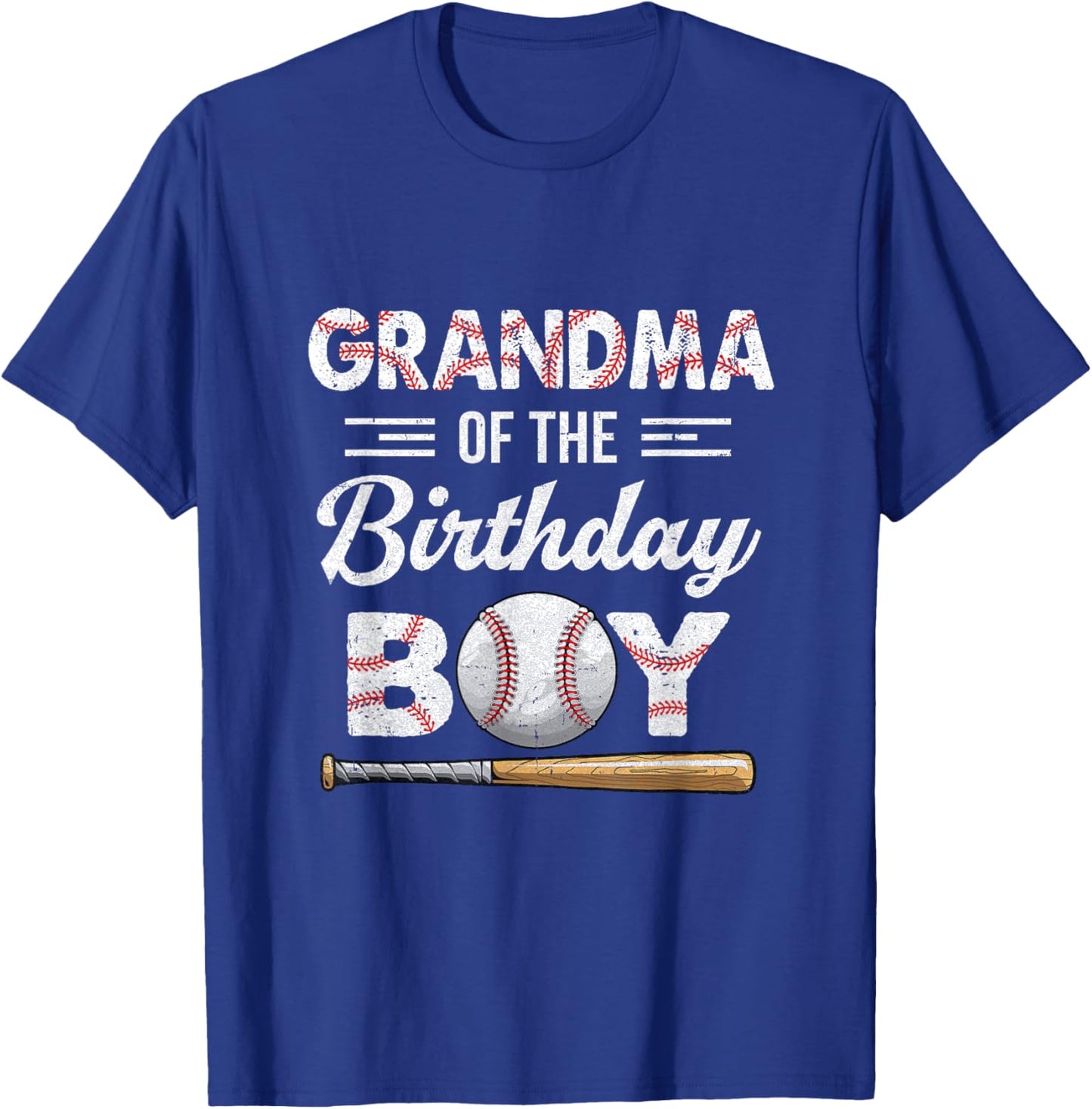 Grandma Of The Birthday Boy Baseball Matching Family Party T-Shirt - T-Shirt | Royal