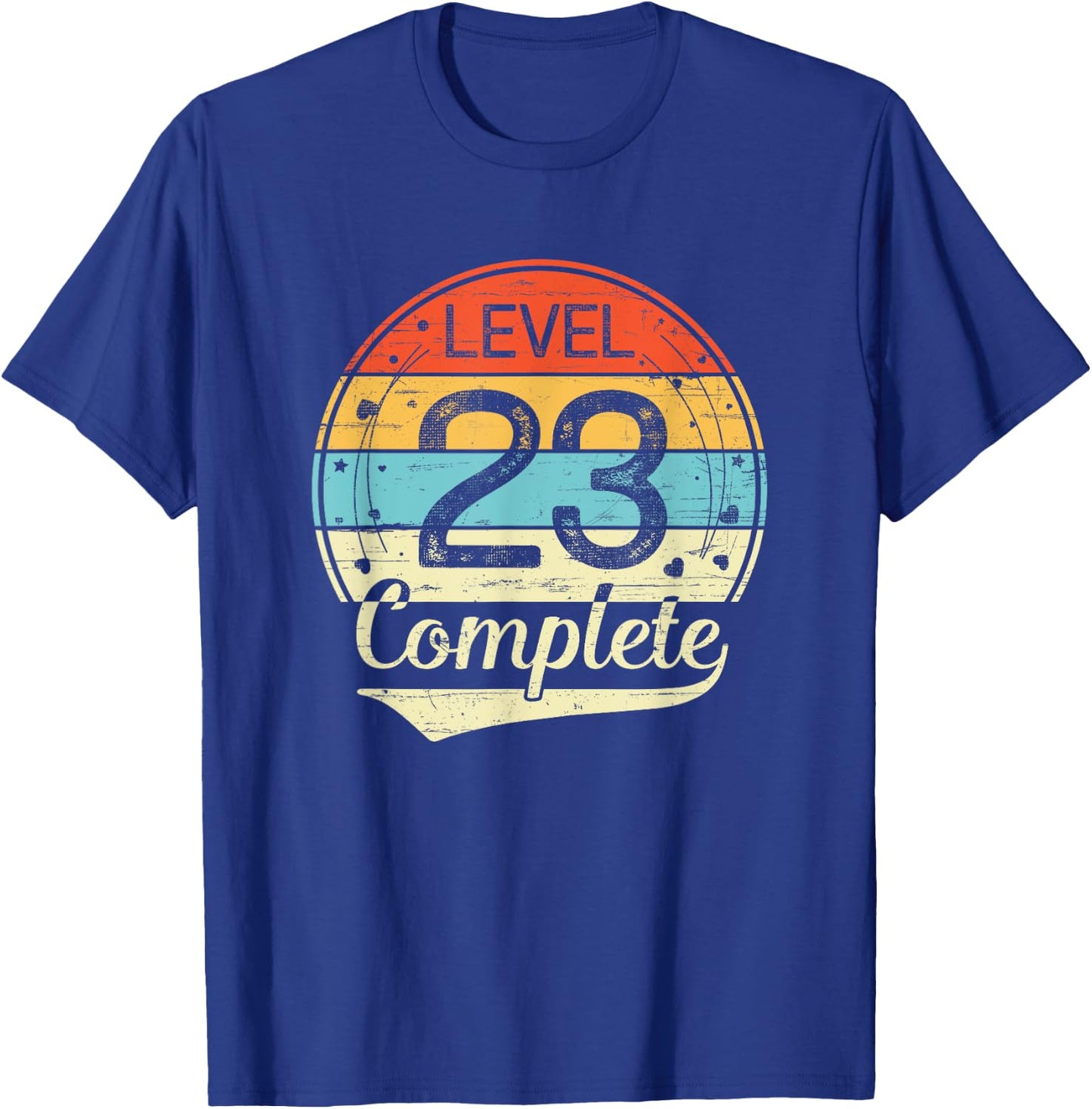 Level 23 Complete Retro 23rd Wedding Anniversary T-Shirt - T-Shirt | Royal