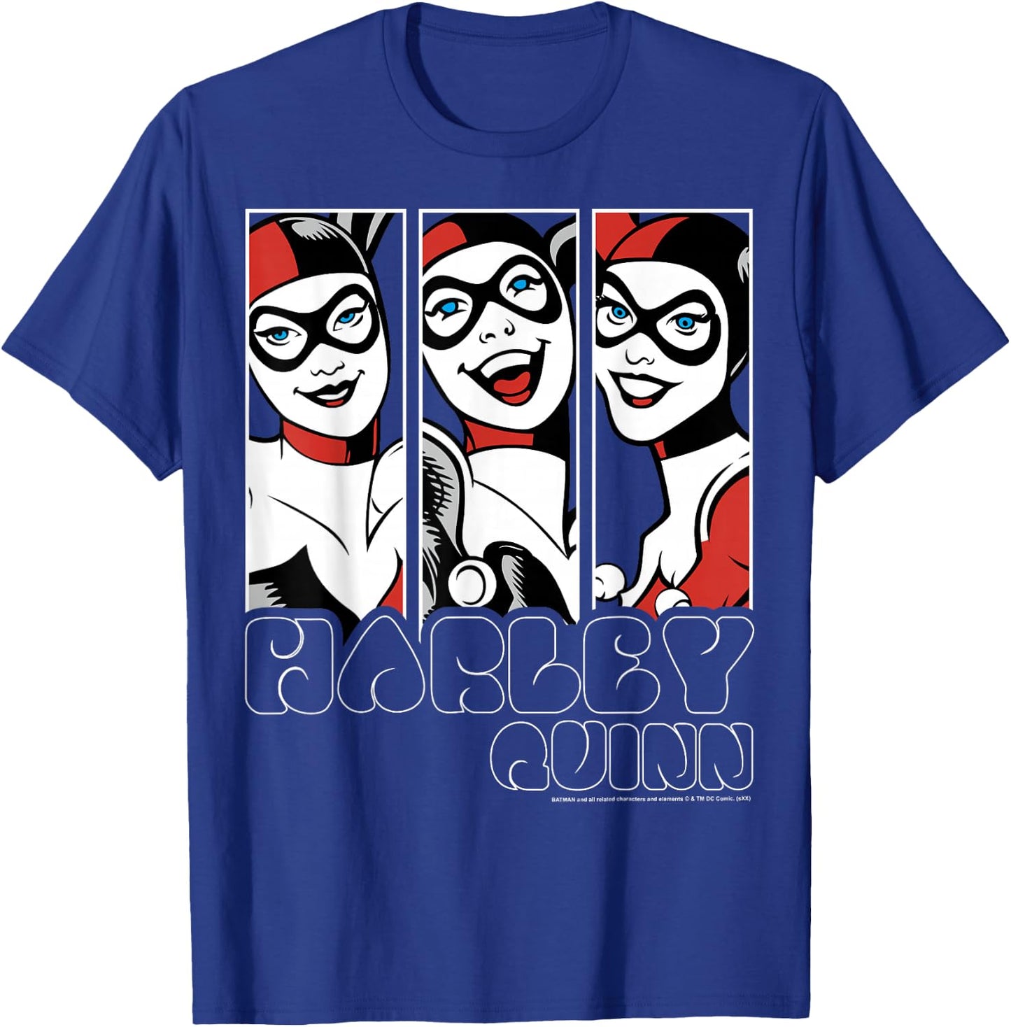 DC Comics Batman Harley Quinn Panels T-Shirt - T-Shirt | Royal