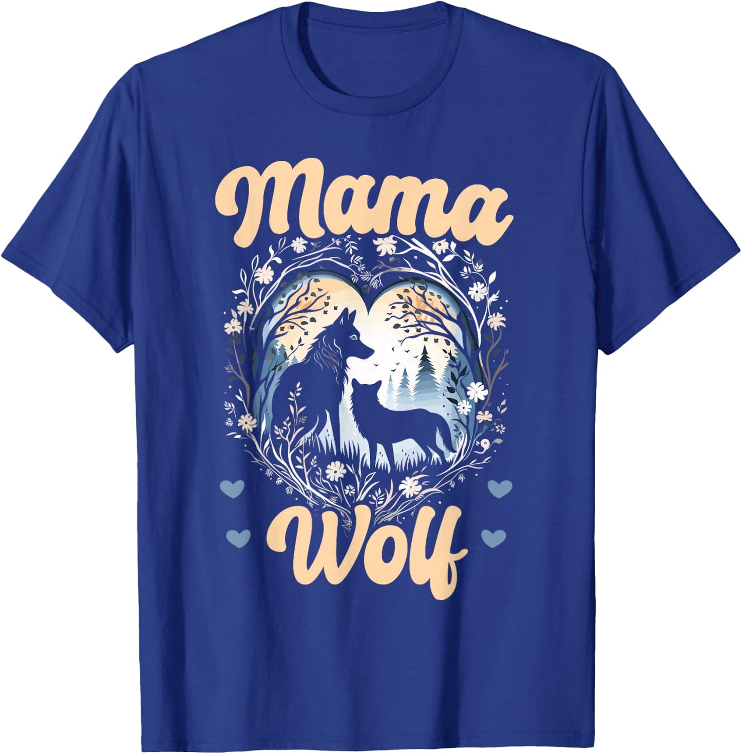 Wolf Lover Mothers Day SteMi Apparel Wolf Pack Wolfgang Wildlife Animal Mama Wolf T-Shirt - T-Shirt | Royal