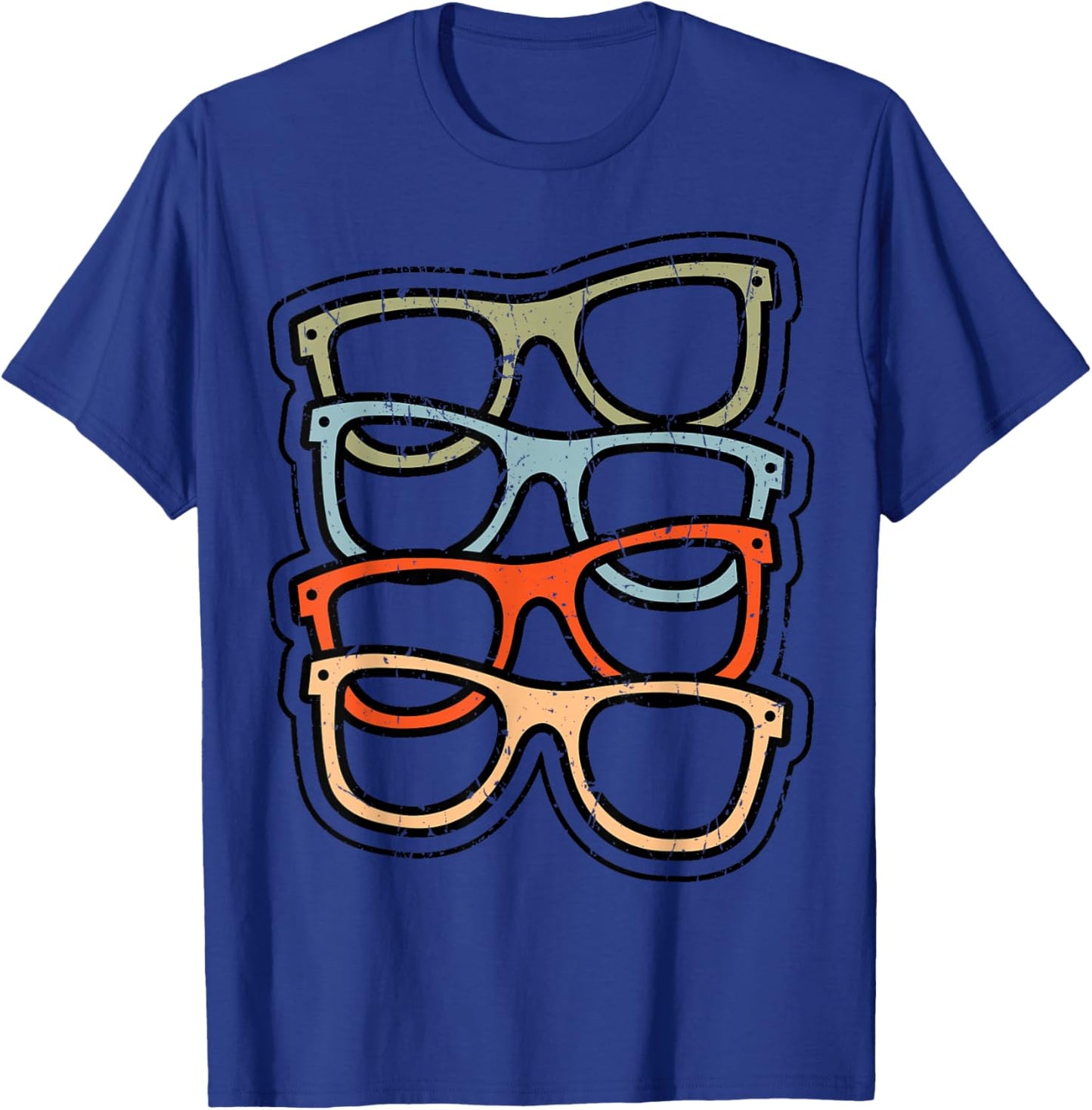 Retro Eye Glasses Sunglasses Optometrist Ophthalmologist T-Shirt - T-Shirt | Royal