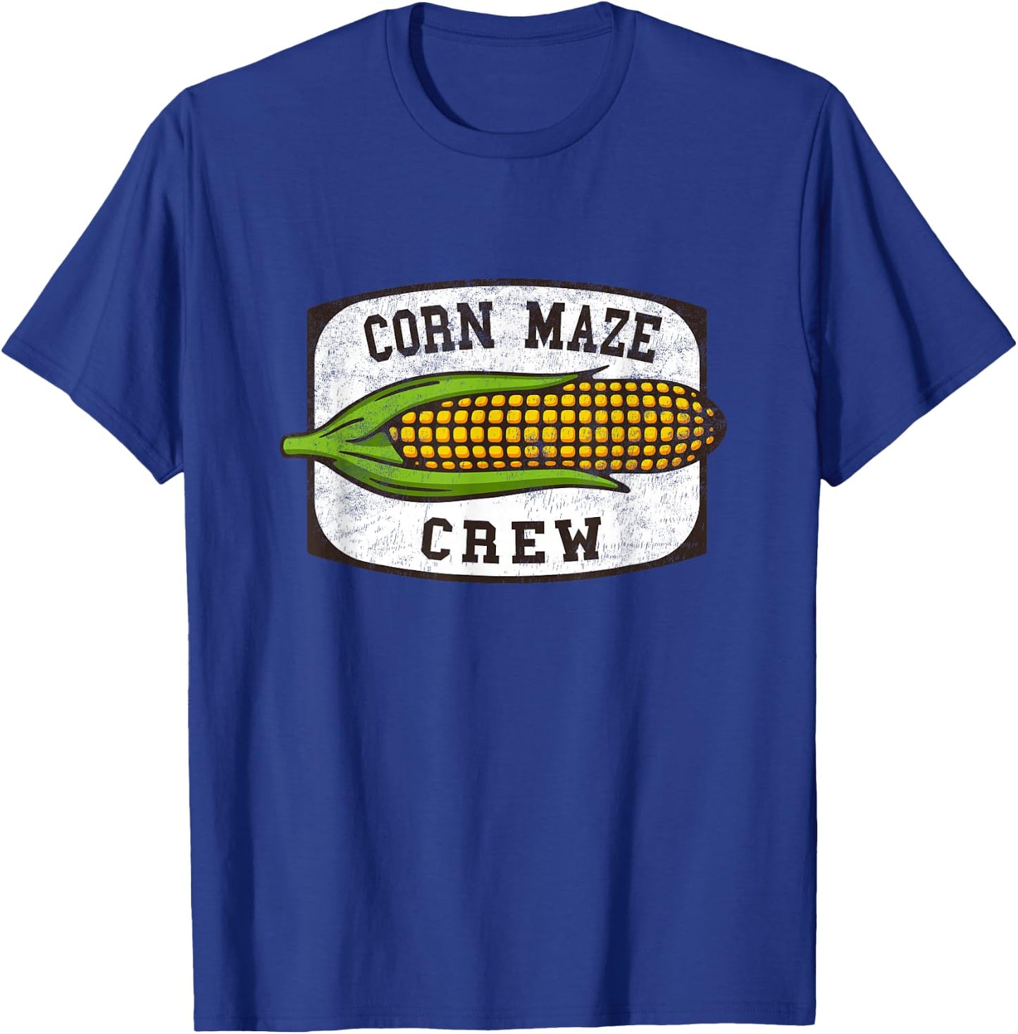 Corn Maze Crew - Corn Cob Artwork T-Shirt - T-Shirt | Royal