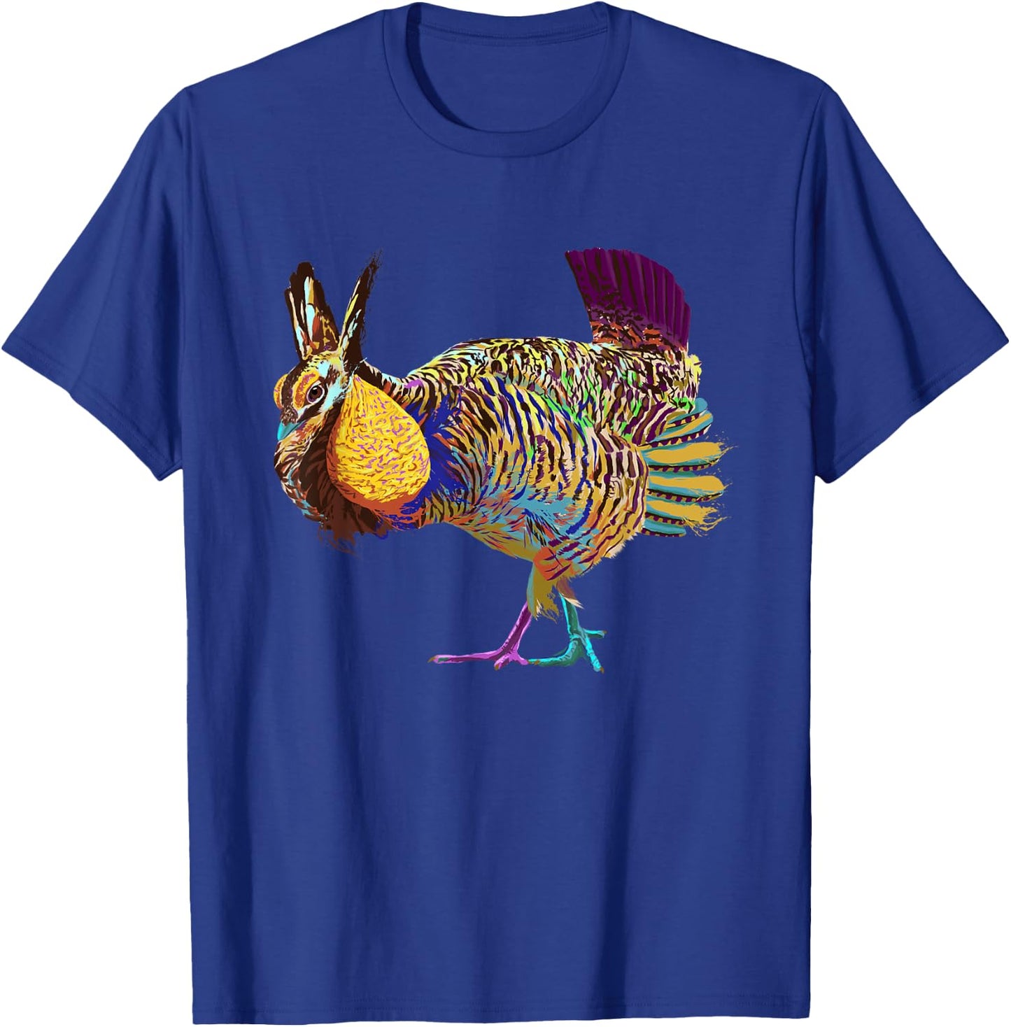 Colorful Prairie Chicken T-Shirt - T-Shirt | Royal