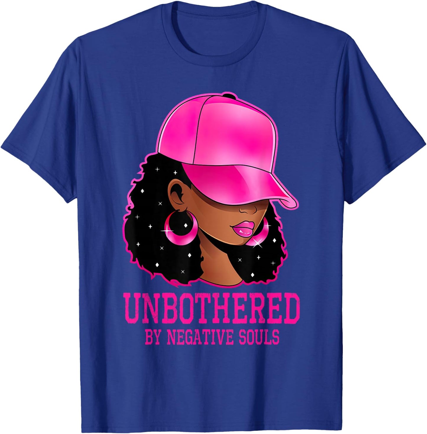 African American Afro Queen Sassy Black Woman Unbothered T-Shirt - T-Shirt | Royal
