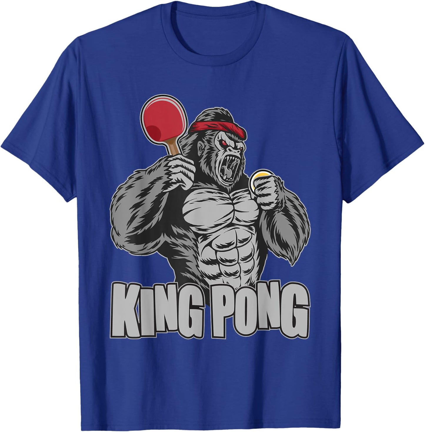 King Pong - Funny Table Tennis Lover Ping Pong Player T-Shirt - T-Shirt | Royal