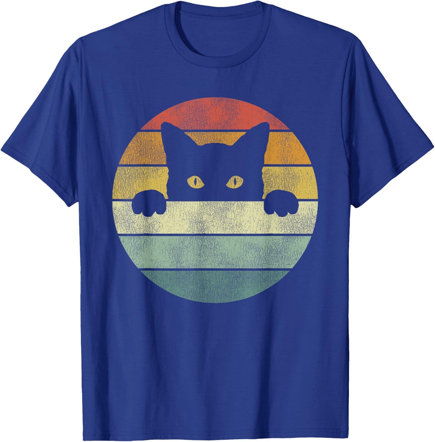 Retro Cat Shirt Vintage Funny Cat T-Shirt - T-Shirt | Royal