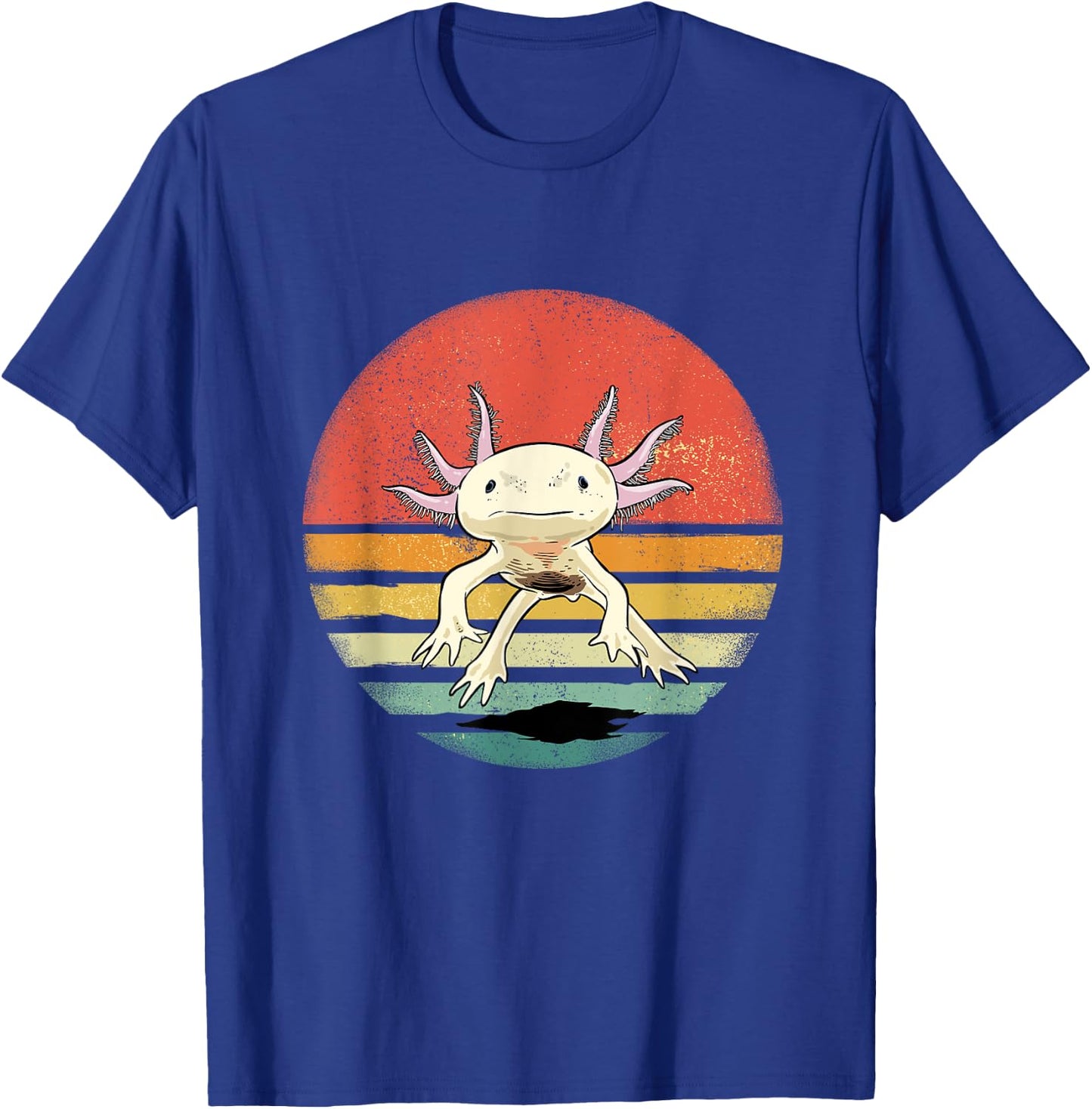 Wowsome! Adult Axolotl Retro Vintage - Black - Small T-Shirt - T-Shirt | Royal