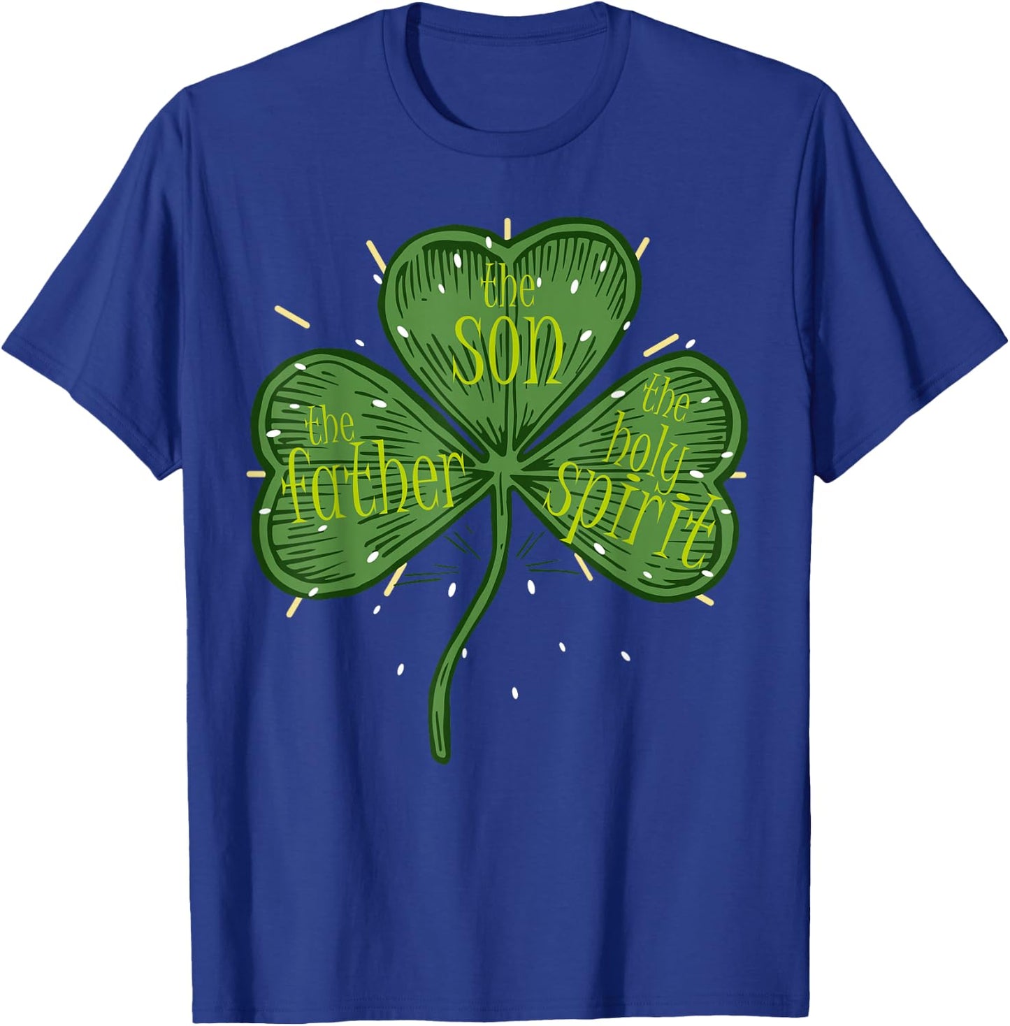 Irish Shamrock Christian Catholic Religious St Patricks Day T-Shirt - T-Shirt | Royal