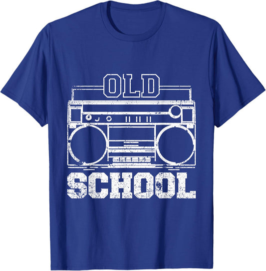 Boom box Old School Rap Design Apparel T-Shirt - T-Shirt | Royal