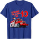 Sound alarm I'm 10 FireTruck Birthday Firefighter Shirt T-Shirt - T-Shirt | Royal