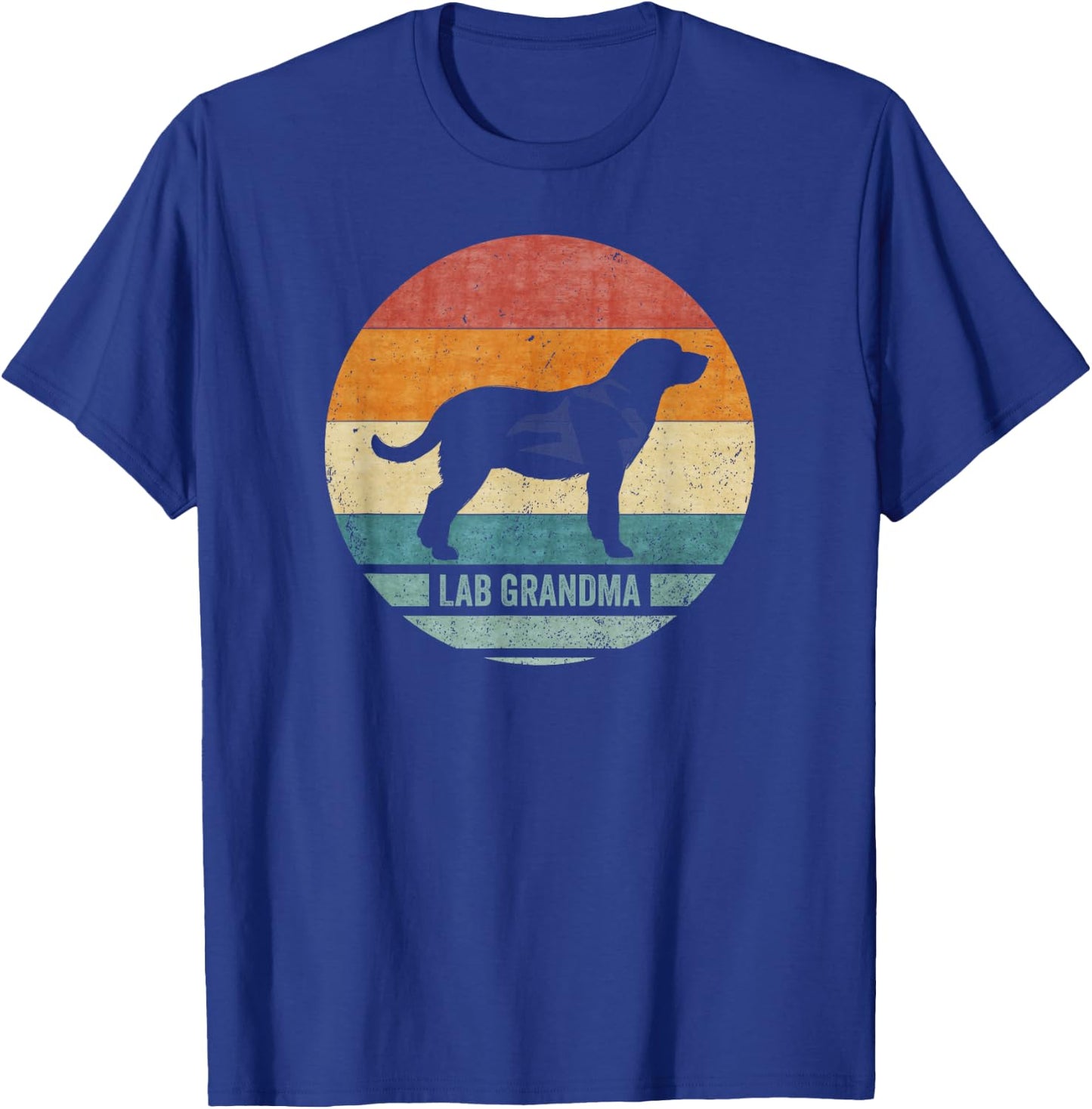 Vintage Labrador Retriever Grandma Lab Silhouette Sunset T-Shirt - T-Shirt | Royal