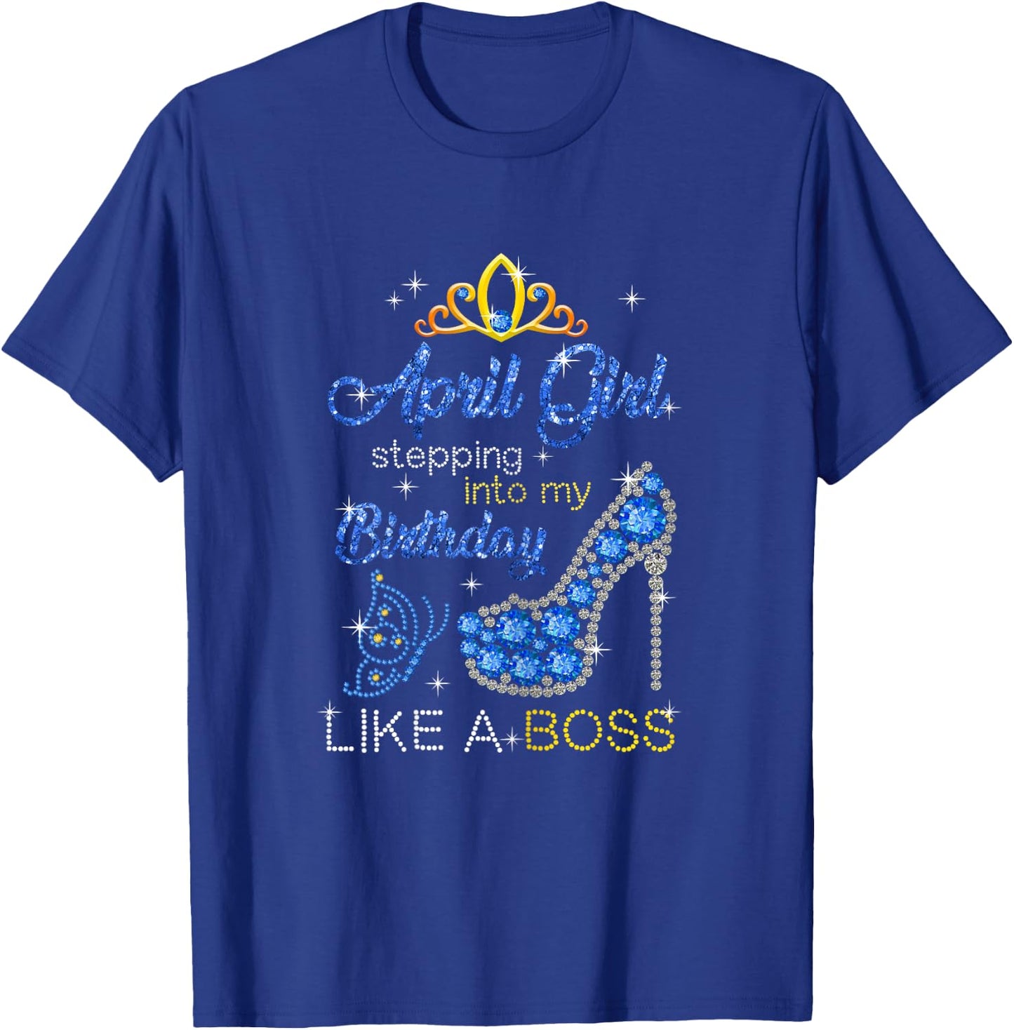 April Girl Stepping Into My Birthday Gift Aries T-Shirt - T-Shirt | Royal