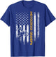 American Flag Proud Motocross Dirt Bike Grandpa Silhouette Women Men T-Shirt - T-Shirt | Royal