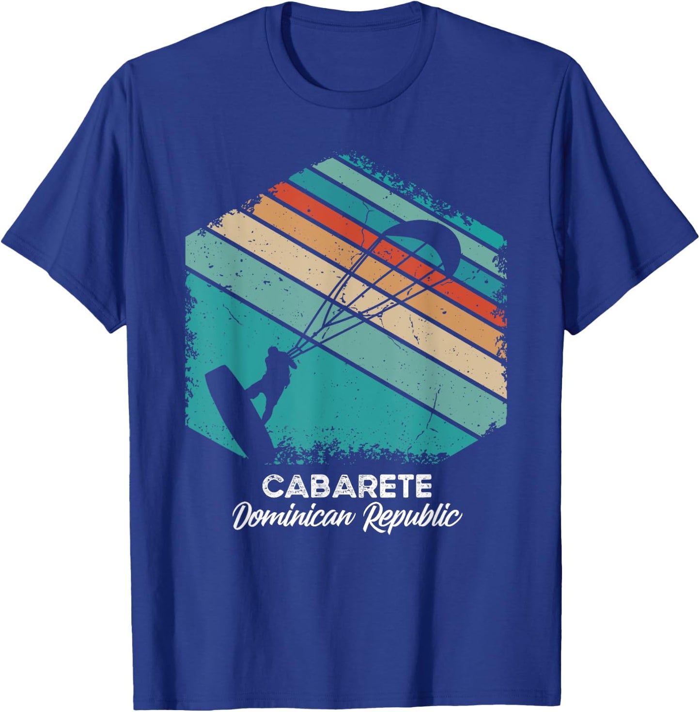 Vintage Retro Kitesurf Cabarete Kite Surfing T-Shirt - T-Shirt | Royal