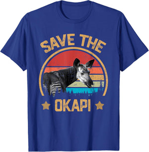 Vintage Save The Okapi T-Shirt - T-Shirt | Royal