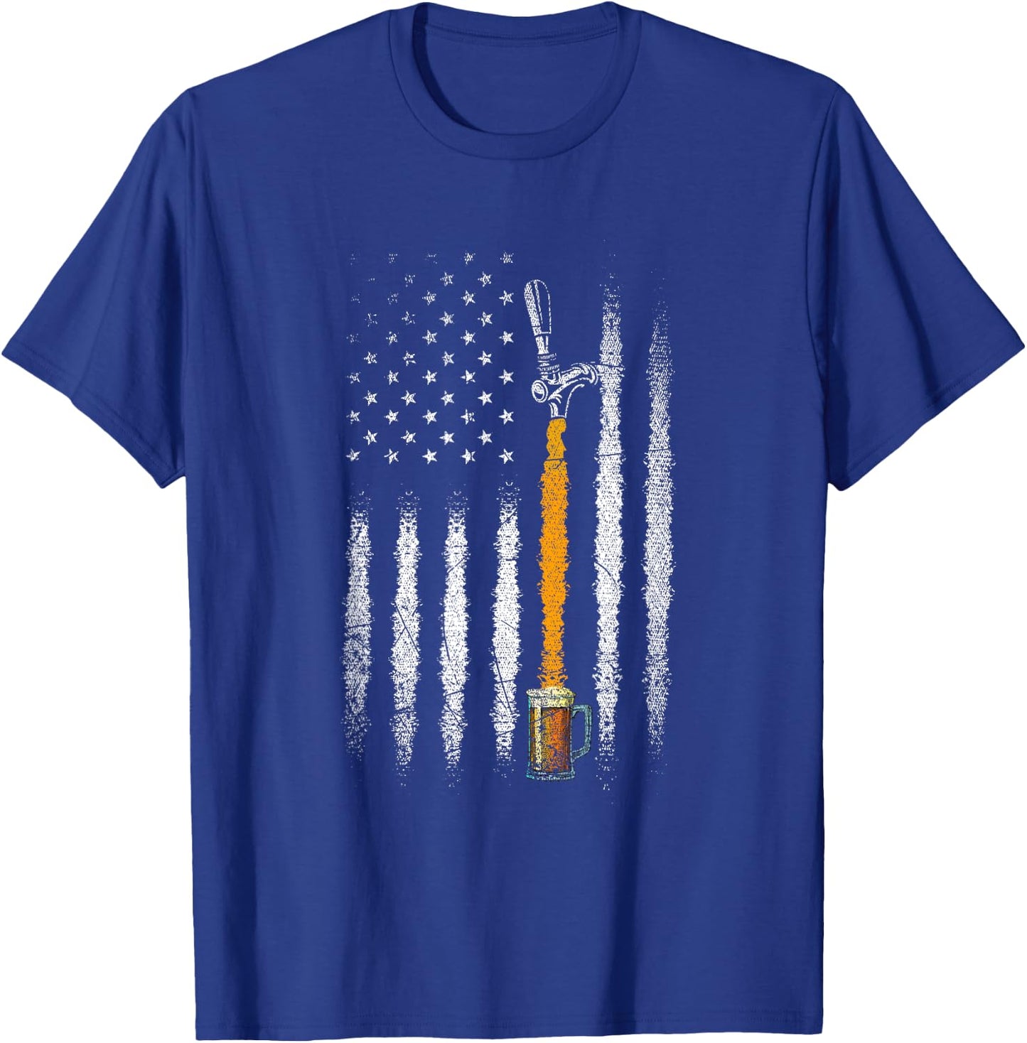 USA Flag Craft Beer Women Men T-Shirt - T-Shirt | Royal