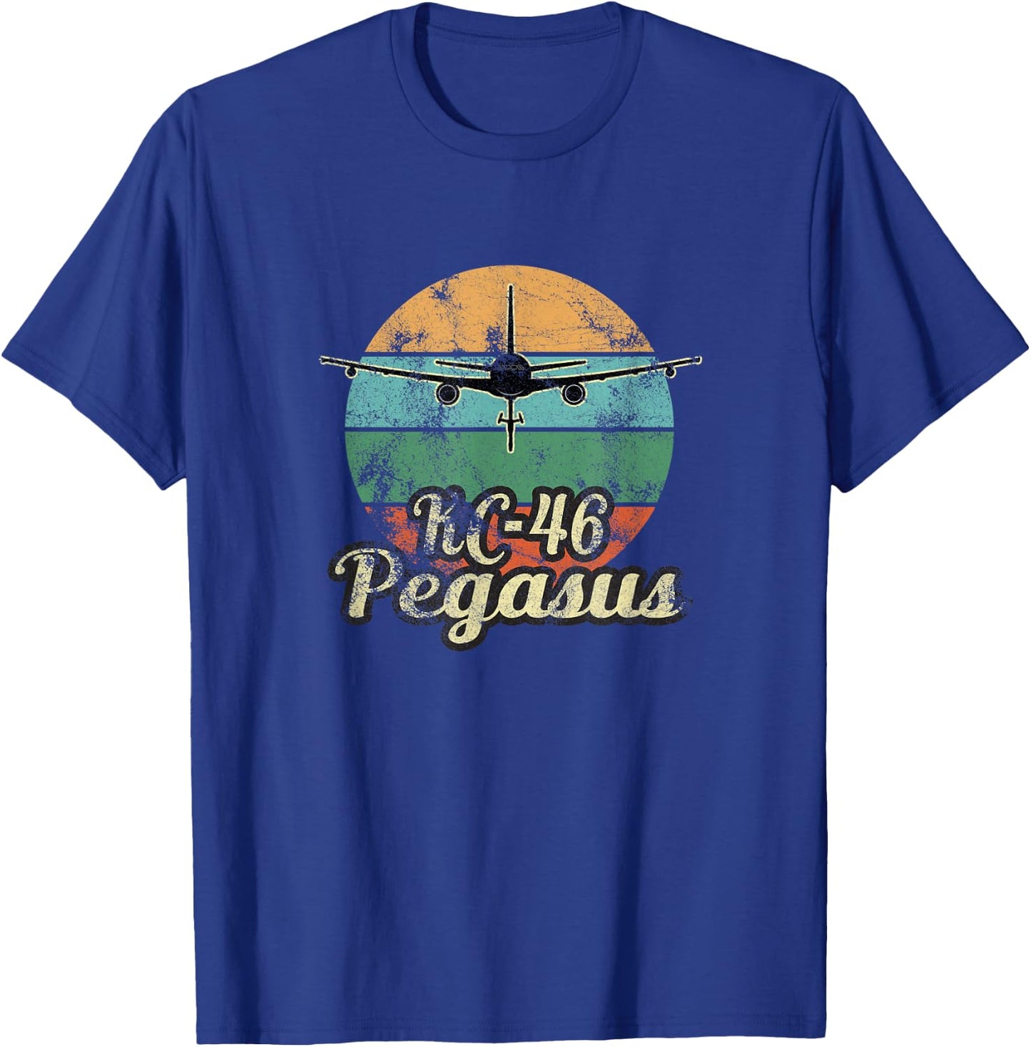 KC-46 Pegasus Vintage Sunset Air Refueling Airplane T-Shirt - T-Shirt | Royal