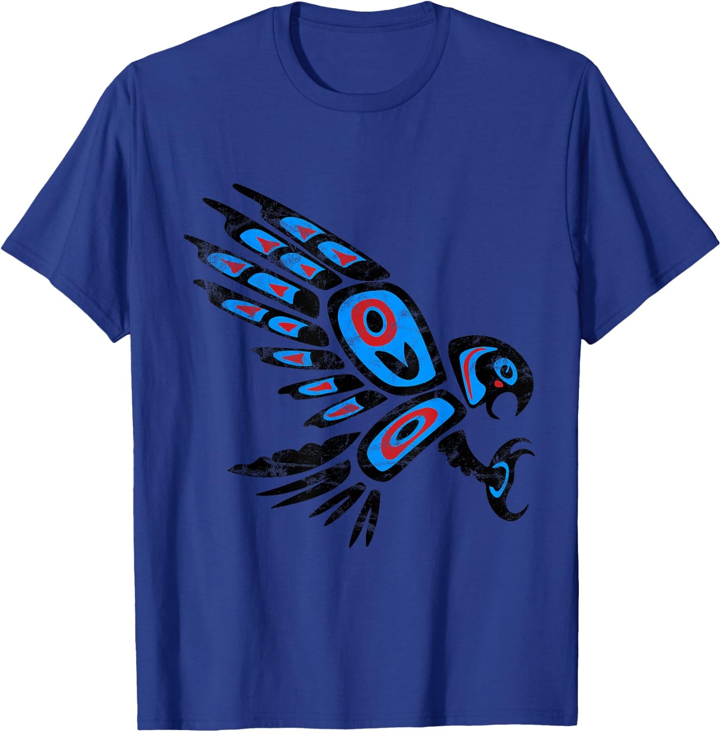 native american red tailed hawk bird Totem tribal T-Shirt - T-Shirt | Royal