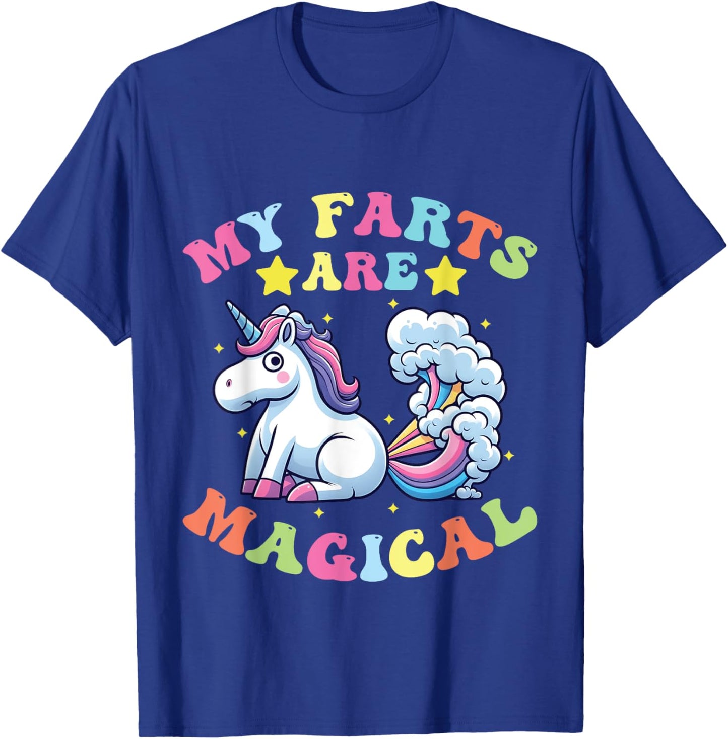 My Farts Are Magical Funny farting Unicorn T-Shirt - T-Shirt | Royal