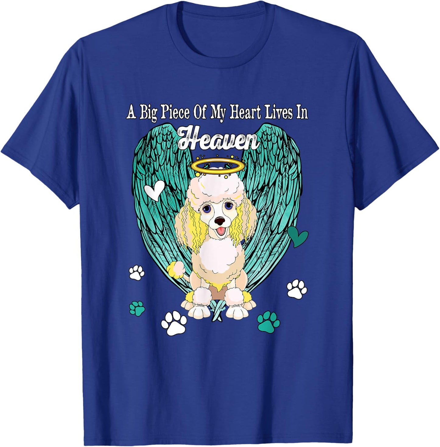 Heart Lives In Heaven Costume Poodle Memories Owner T-Shirt - T-Shirt | Royal
