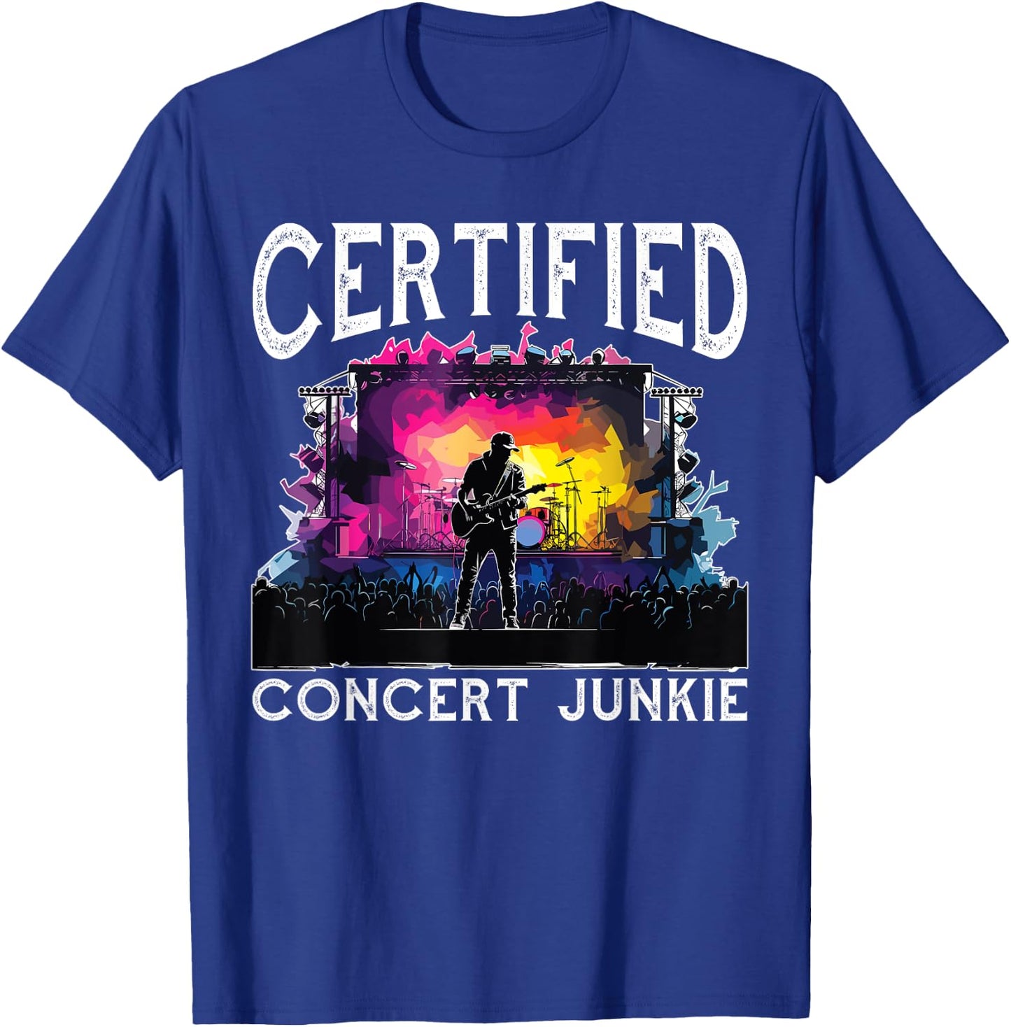 Certified Concert Junkie T-Shirt - T-Shirt | Royal