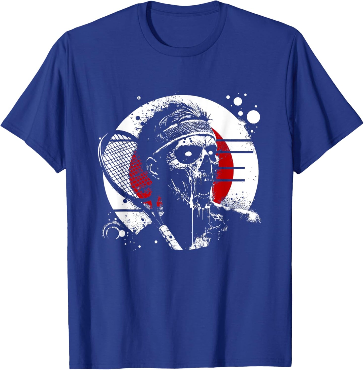 Male Zombie Tennis Player - Creepy Tennis Halloween Lover T-Shirt - T-Shirt | Royal