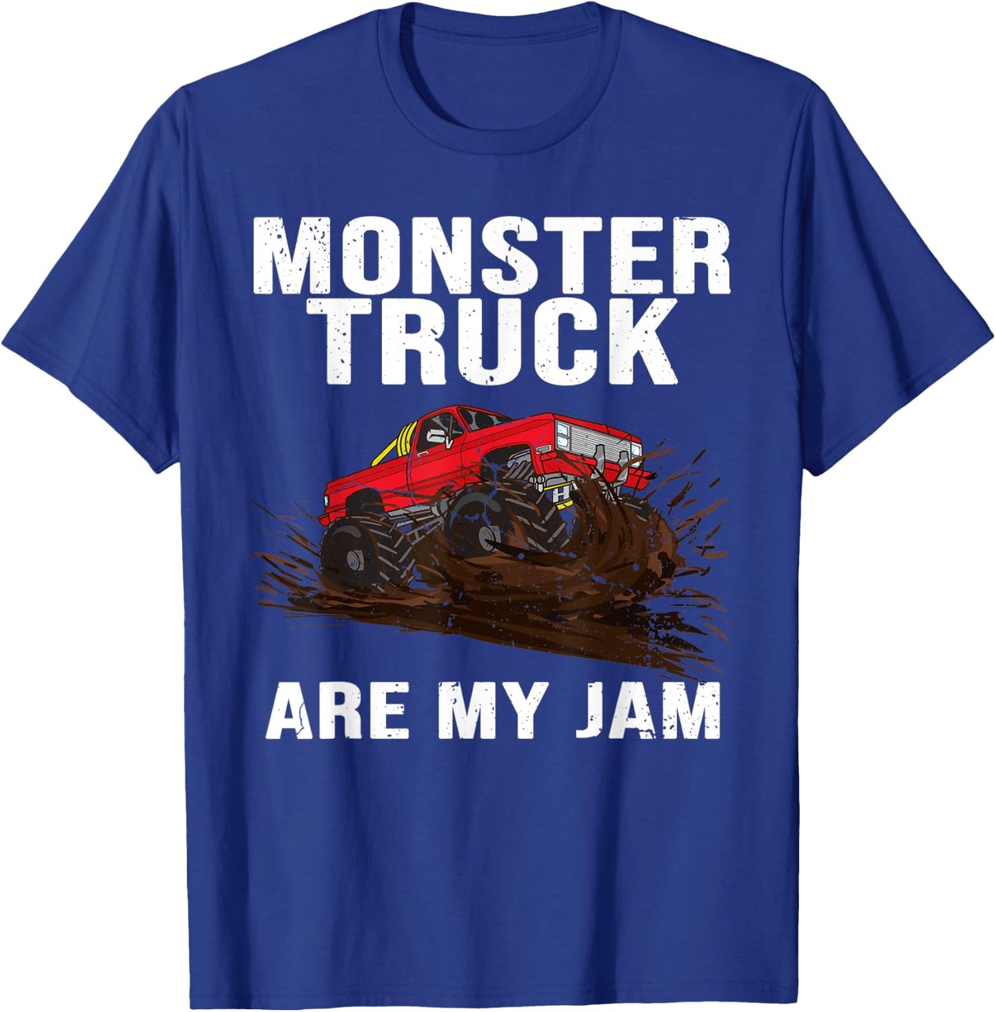 Vintage Monster Truck Are My Jam Retro Sunset Engines Gifts T-Shirt - T-Shirt | Royal