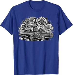 Mexican Street Culture Lowrider Latina Chola Model T-Shirt - T-Shirt | Royal