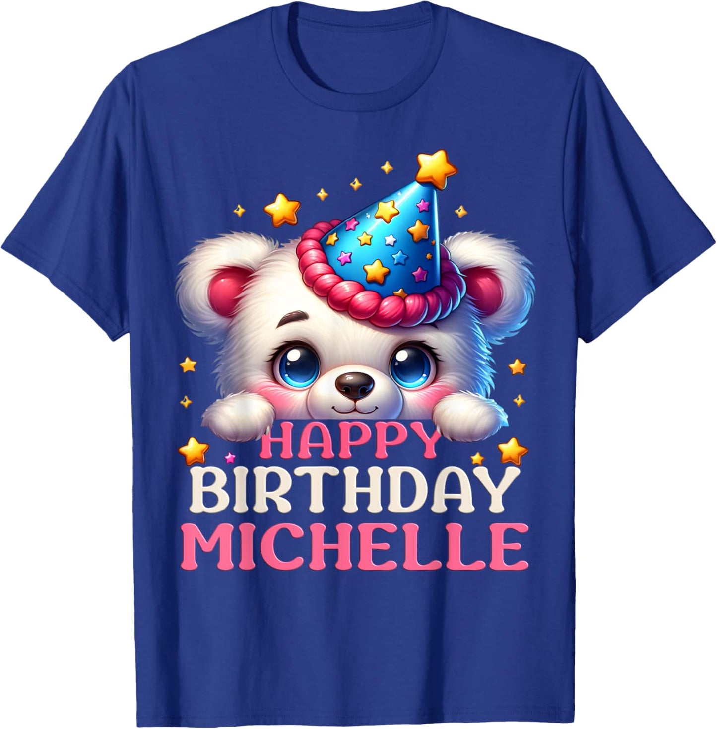 Celebrating Michelle's Birthday Party with a cute Teddy T-Shirt - T-Shirt | Royal