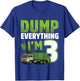 Kids Recycling Trash 3 Year Old Garbage Truck 3rd Birthday Boy T-Shirt - T-Shirt | Royal