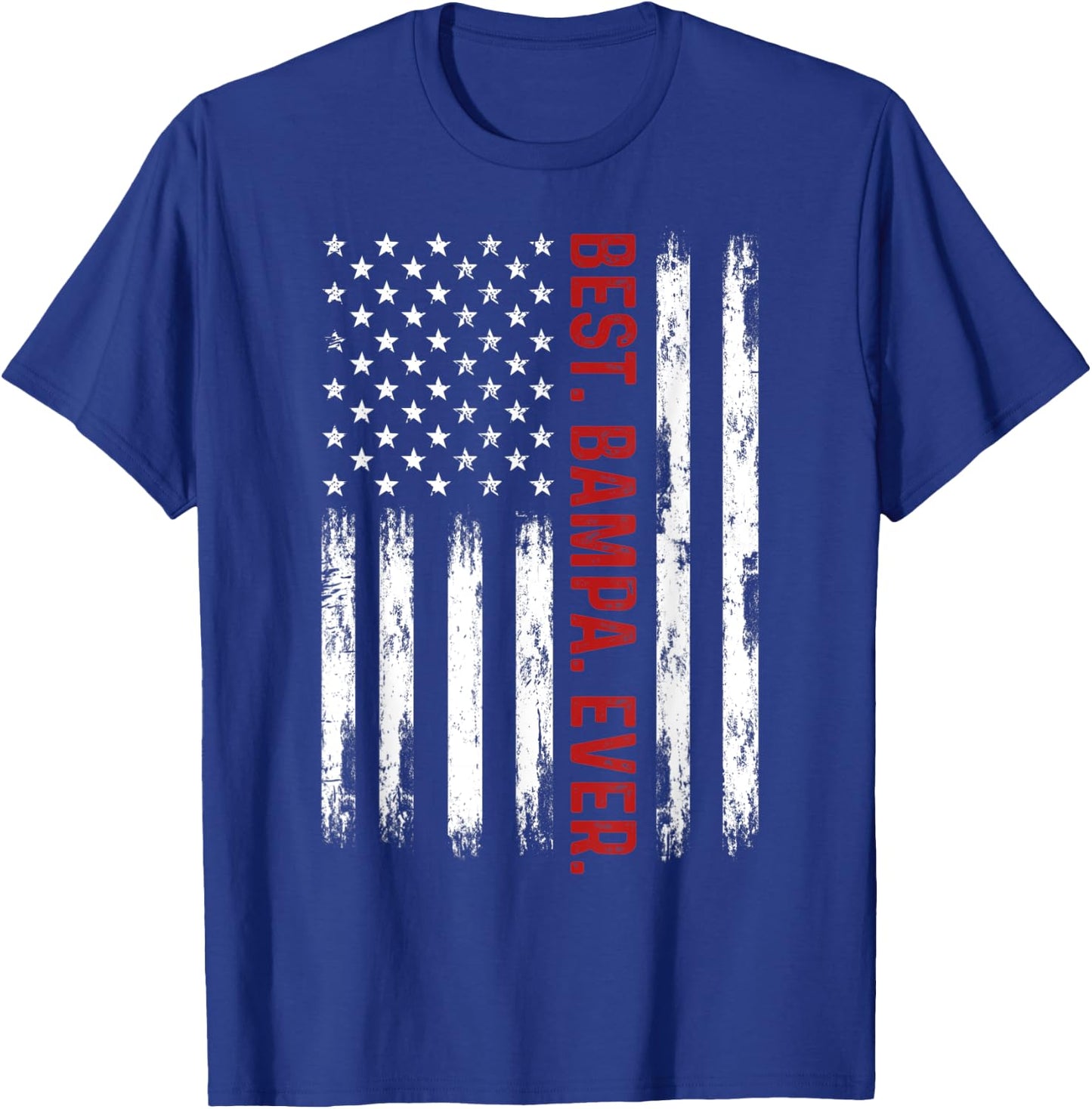 Best Bampa Ever Vintage American Flag 4th of July Bampa Men T-Shirt - T-Shirt | Royal