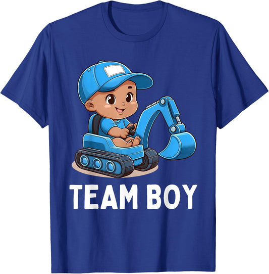 Team Boy Blue Baby Gender Reveal Party Baby Announcement T-Shirt - T-Shirt | Royal