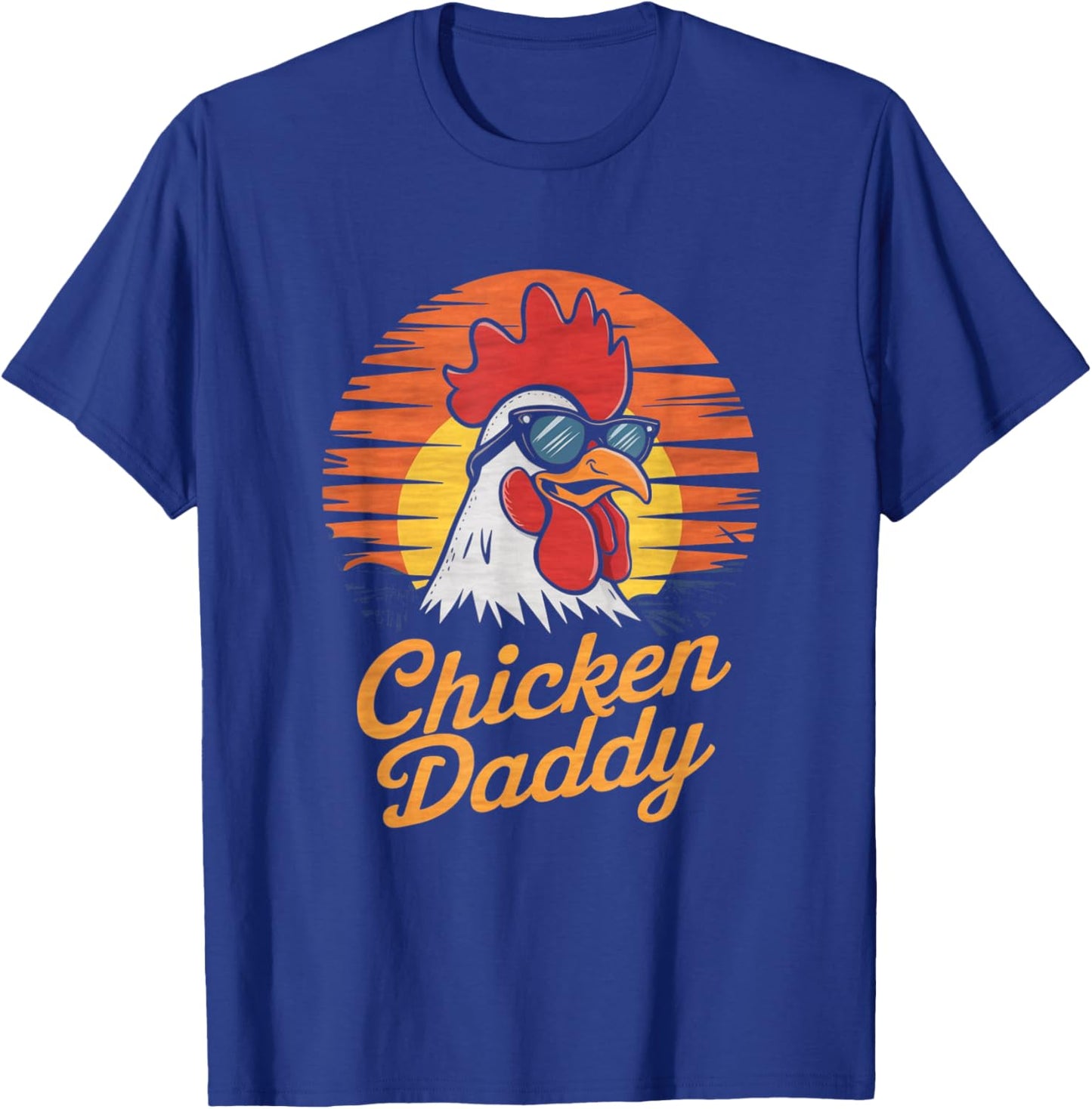 Chicken Daddy Vintage Farmer Funny Fathers Day Gifts T-Shirt - T-Shirt | Royal