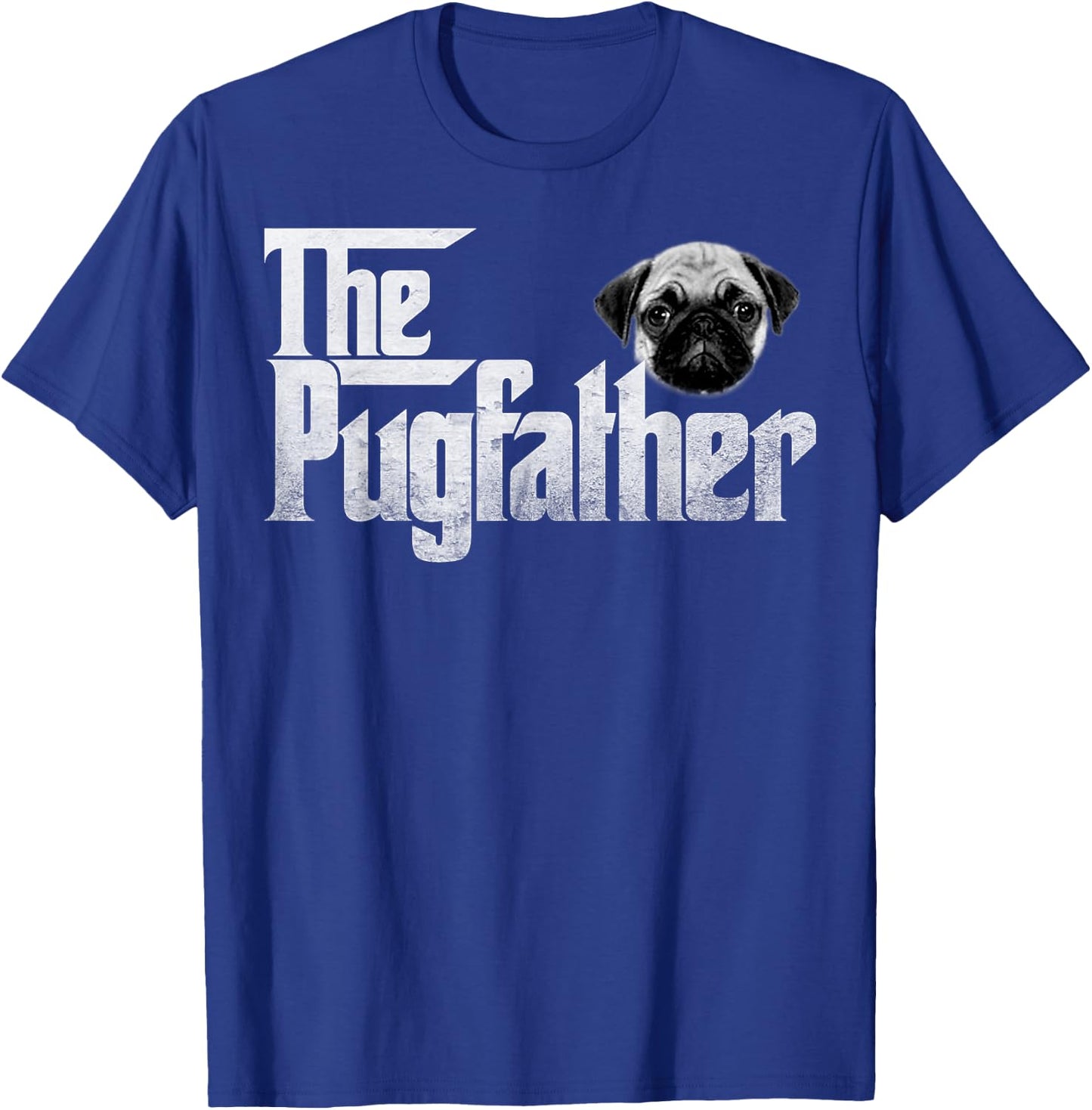 The Pugfather distressed style humour T-Shirt - T-Shirt | Royal