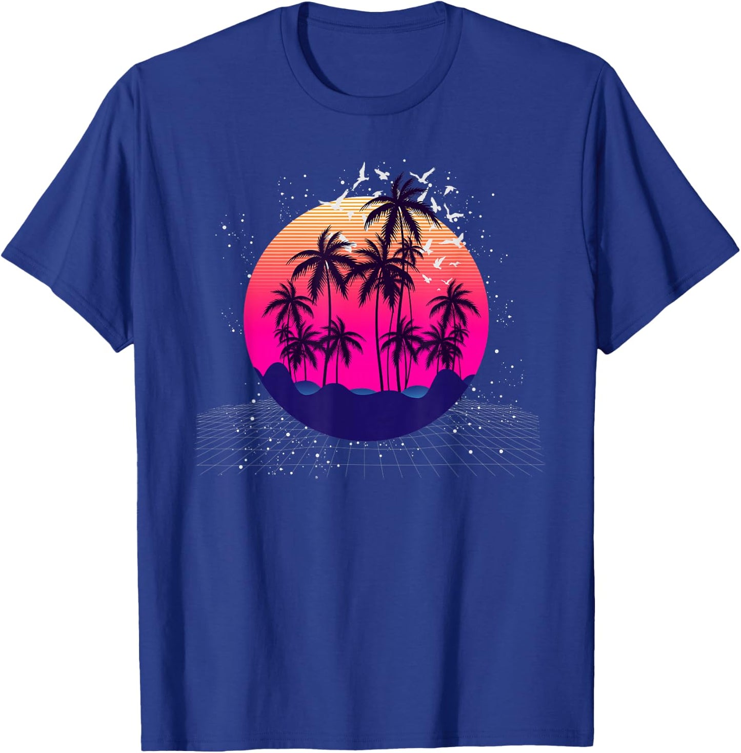 Vaporwave Aesthetic 80s Retro Art Tropical Vaporwave T-Shirt - T-Shirt | Royal