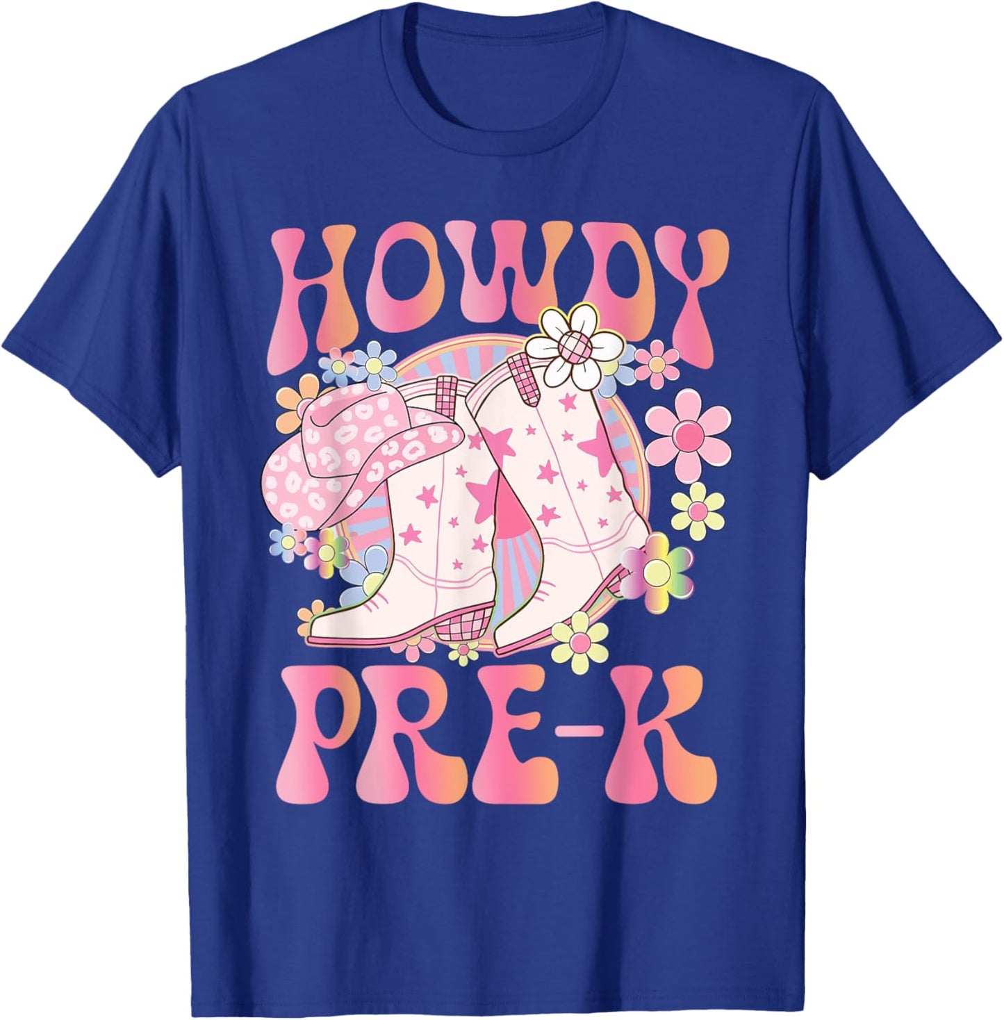 Western Teacher Pre K Chaos Coordinator Gift Teacher T-Shirt - T-Shirt | Royal