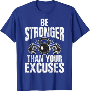Be stronger than your Excuses Personal Trainer , Small, Black T-Shirt - T-Shirt | Royal