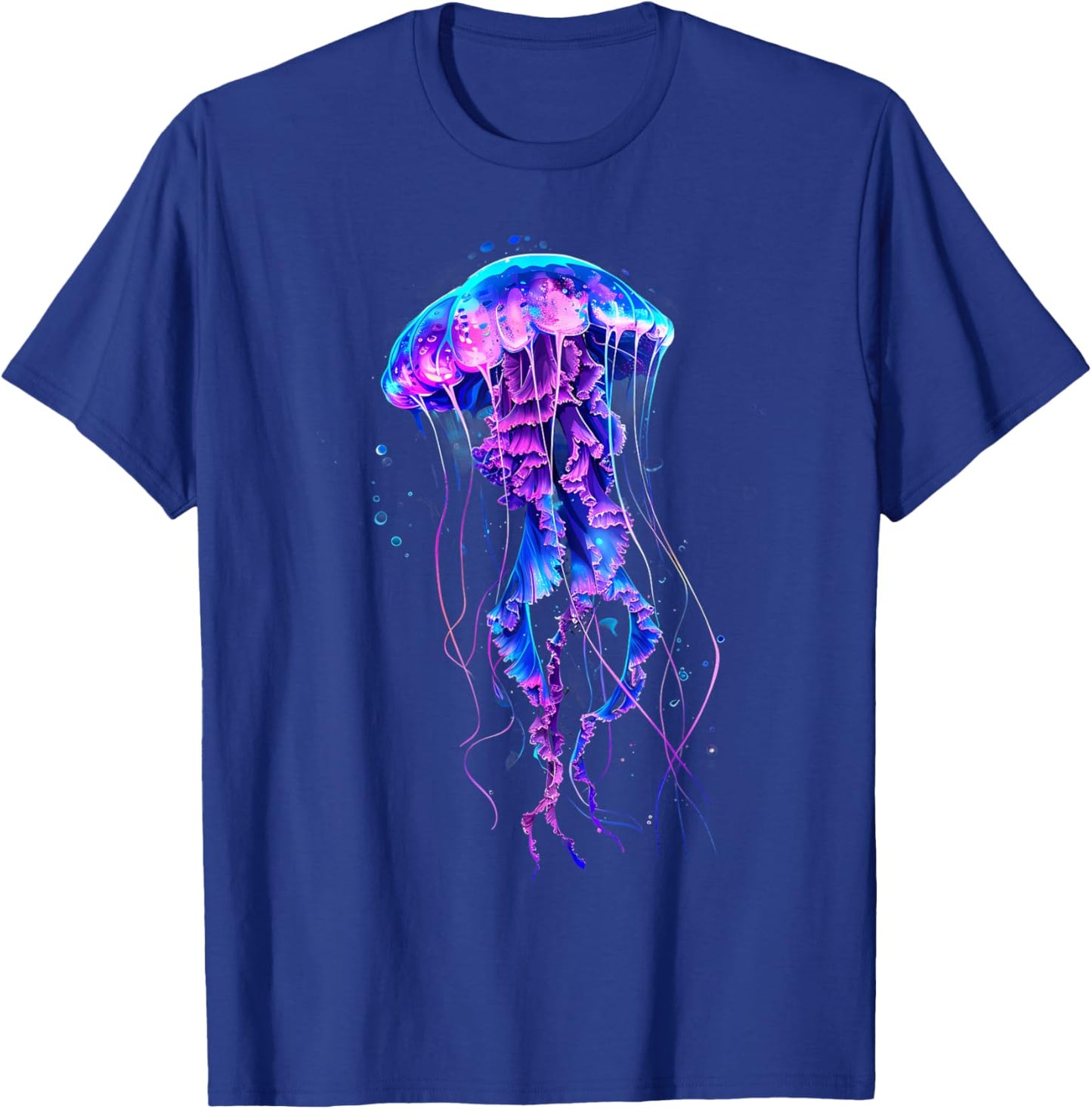 Jellyfish Motif Marine Mammal Artwork Sea Ocean Jellyfish T-Shirt - T-Shirt | Royal