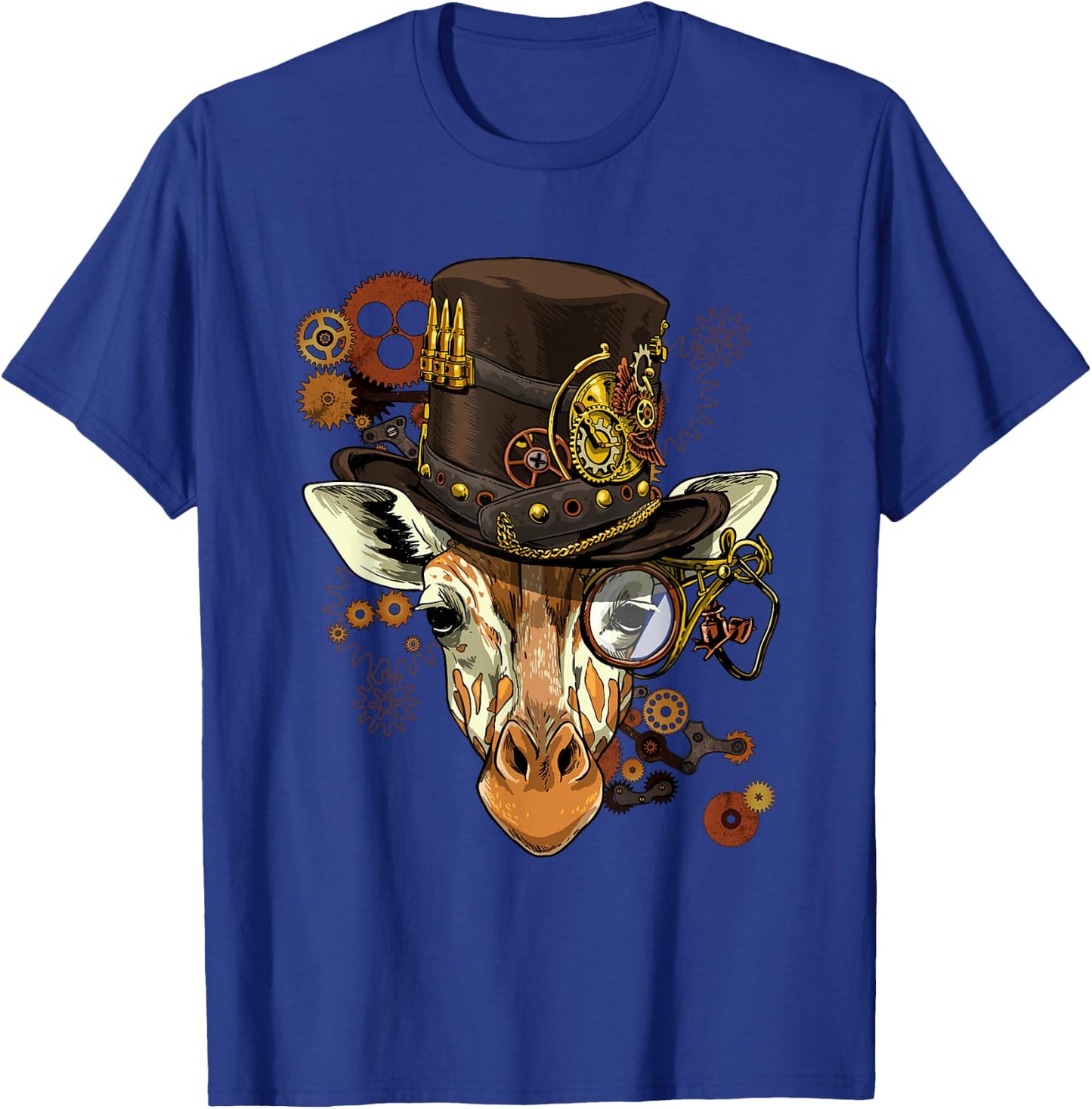 Steampunk Gear Giraffe Shirt Mechanical Animal Giraffe Lover T-Shirt - T-Shirt | Royal