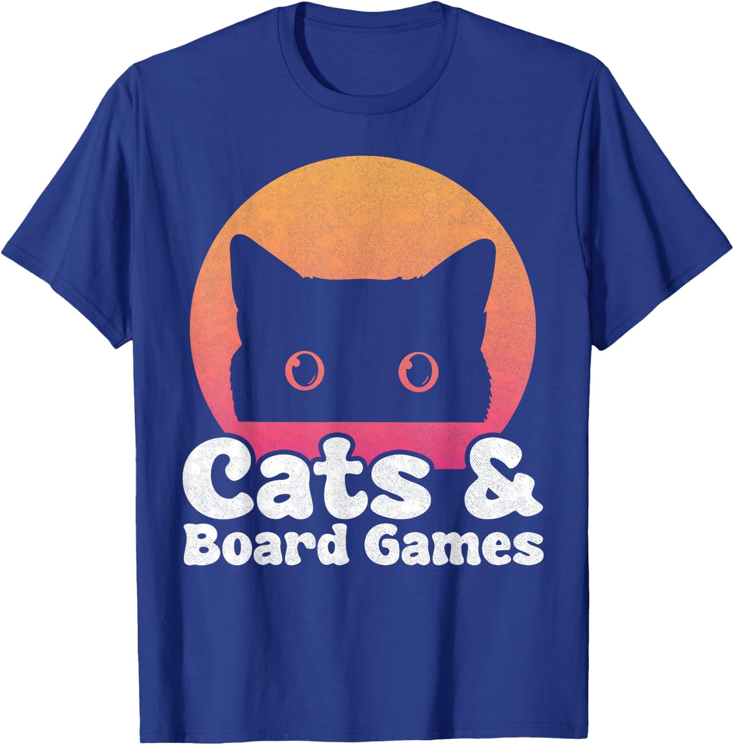 Cats and Board Games Cat and Board Game Men Women Kids T-Shirt - T-Shirt | Royal