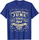 Awesome Since June 1964 Year Of Birth Birthday 1964 Vintage T-Shirt - T-Shirt | Royal