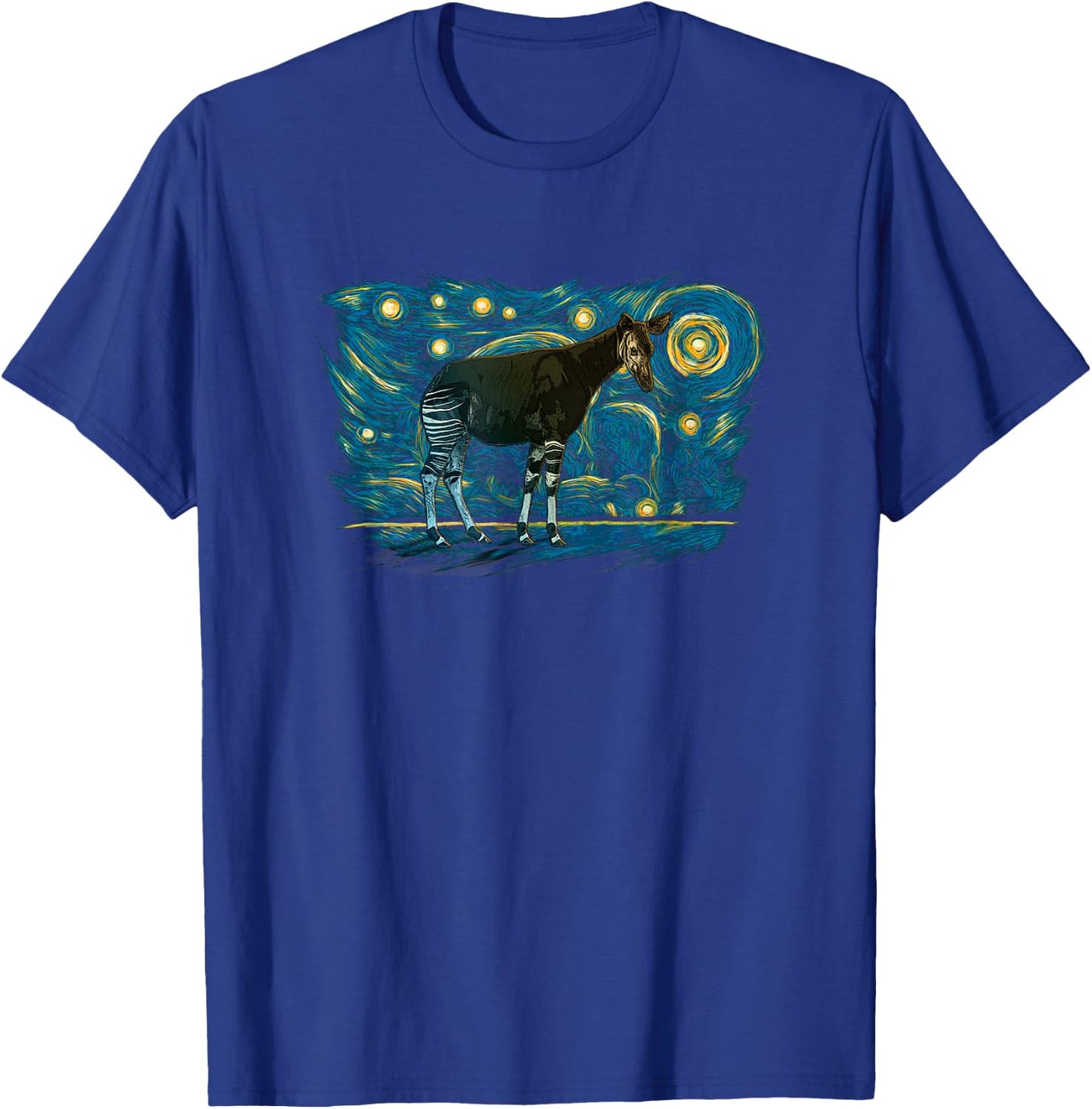 Retro Vintage Style Okapi T-Shirt - T-Shirt | Royal