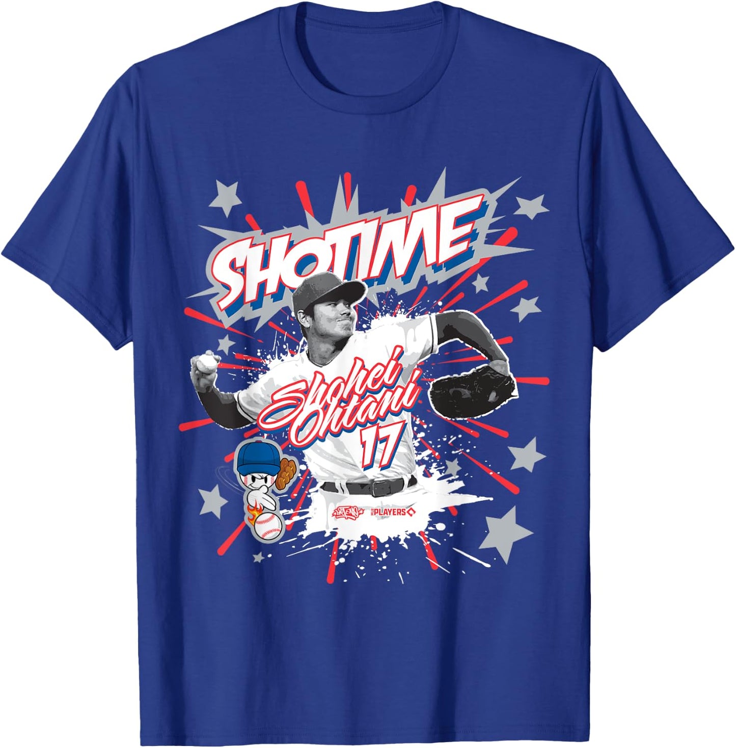 Shohei Ohtani Shotime Los Angeles Baseball Sket One x MLBPA T-Shirt - T-Shirt | Royal