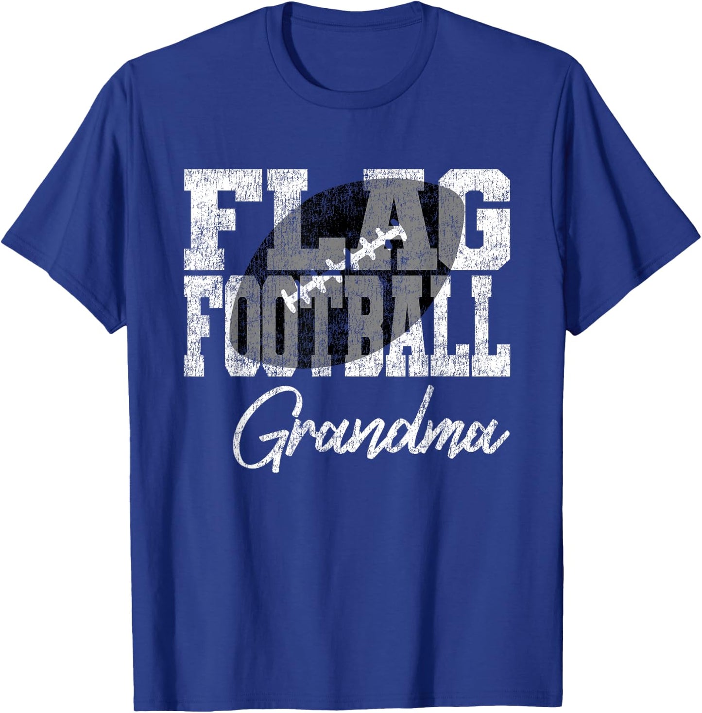 Grandma Football Flag T-Shirt - T-Shirt | Royal